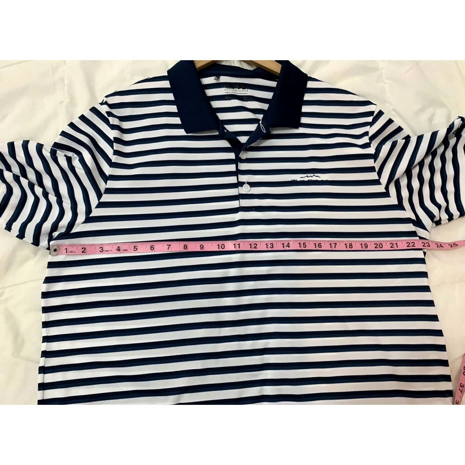 Adidas Adidas Golf Polo Shirt Striped Castle Pines Blue XL Men Short Sleeve Shirt Polo Men Size US XL / EU 56 / 4 - 7 Thumbnail