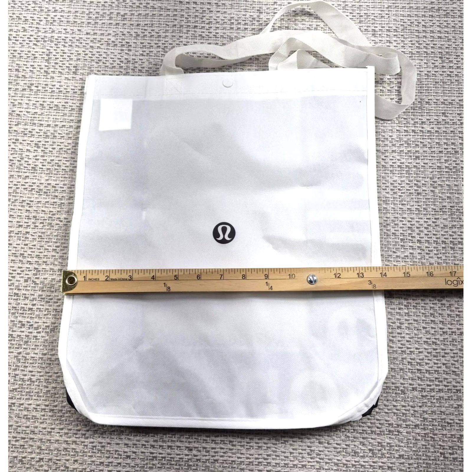 Lululemon Lululemon Tote Bag Womens Large White Recycled Polypropylene Shopper Logo Purse Size ONE SIZE - 5 Thumbnail