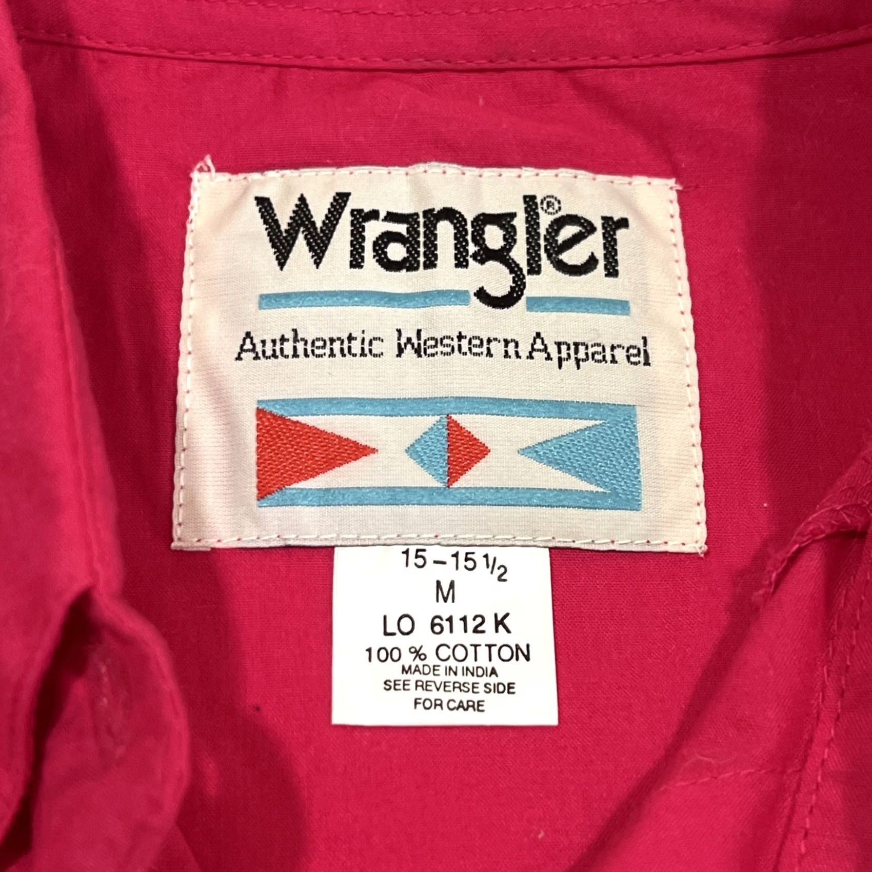 Wrangler VINTAGE Wrangler Western Shirt Women’s M Fuchsia Pink Long Sleeve Embroidery NWT Size M / US 6-8 / IT 42-44 - 5 Thumbnail