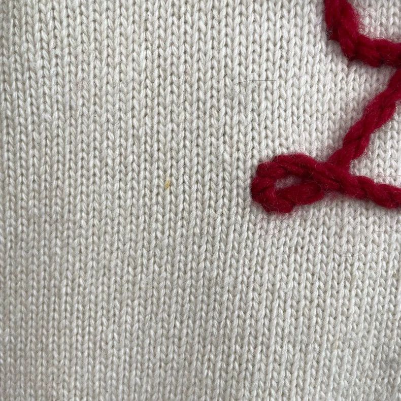 Loewe beige red pom-pom logo knit sweater Size US S / EU 44-46 / 1 - 5 Thumbnail
