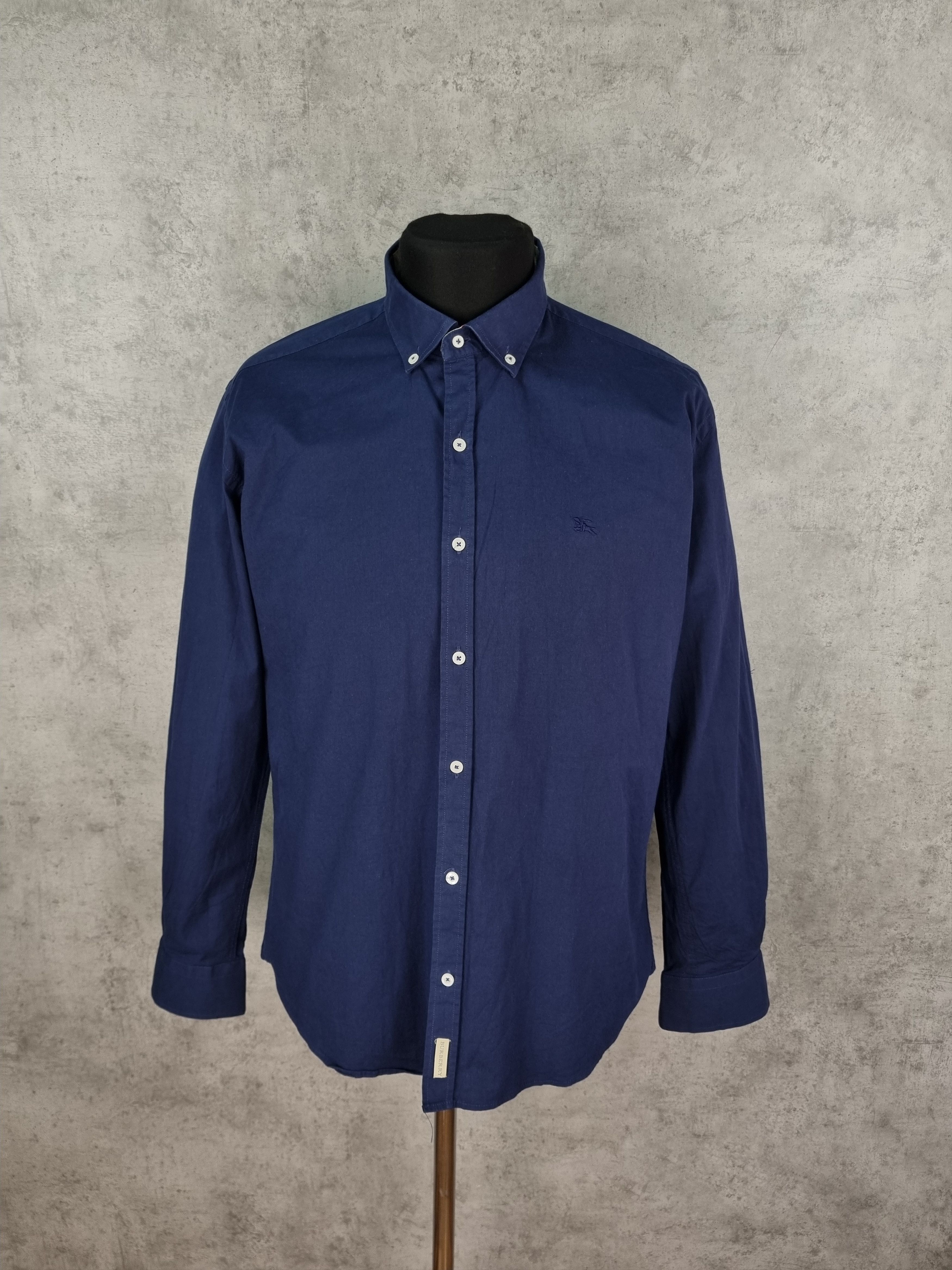 Burberry × Burberry Prorsum Burberry Navy Cotton Longsleeve Shirt Nova Check Size US L / EU 52-54 / 3 - 7 Thumbnail