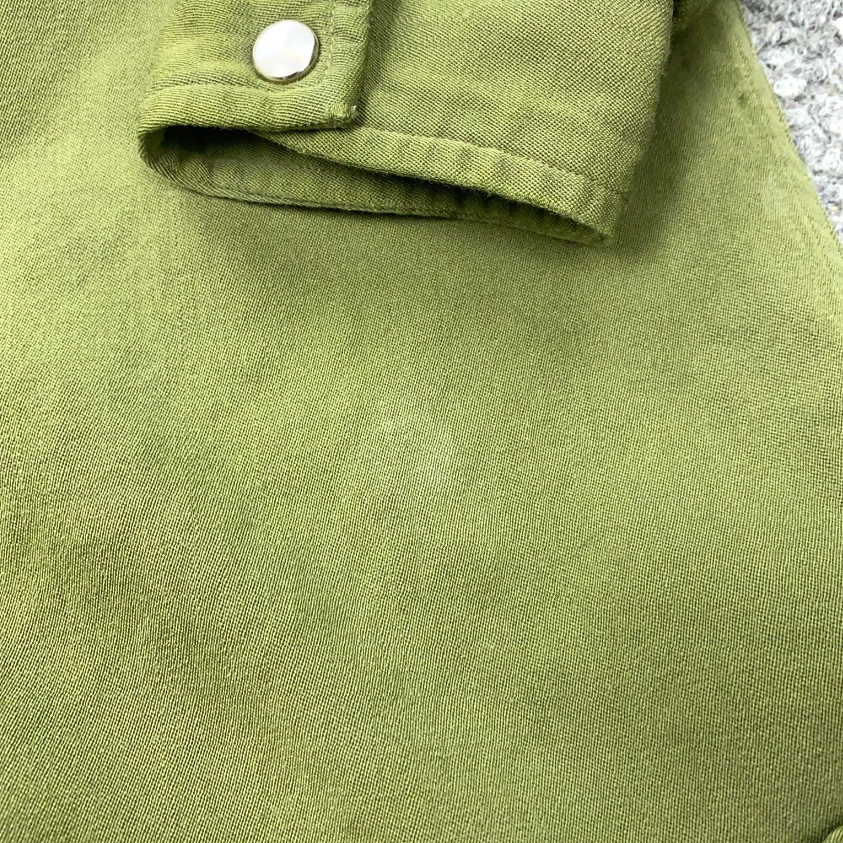 Vintage VINTAGE Diamond Button-Up Shirt Mens XL Green Wool Pearl Snap 60s Western Size US XL / EU 56 / 4 - 4 Thumbnail