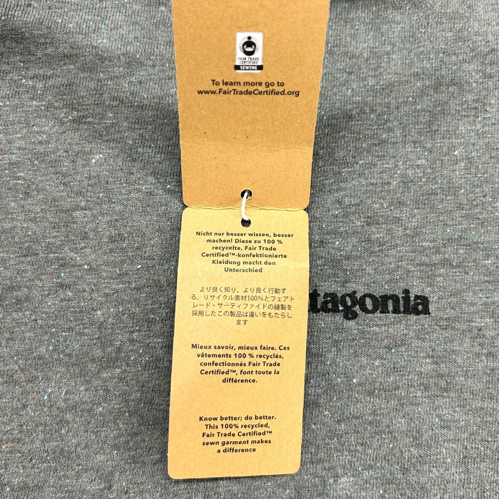 Patagonia Patagonia Shirt Womens Small Grey Long Sleeve Regular Spellout Organic Cotton P6 Size S / US 4 / IT 40 - 6 Thumbnail