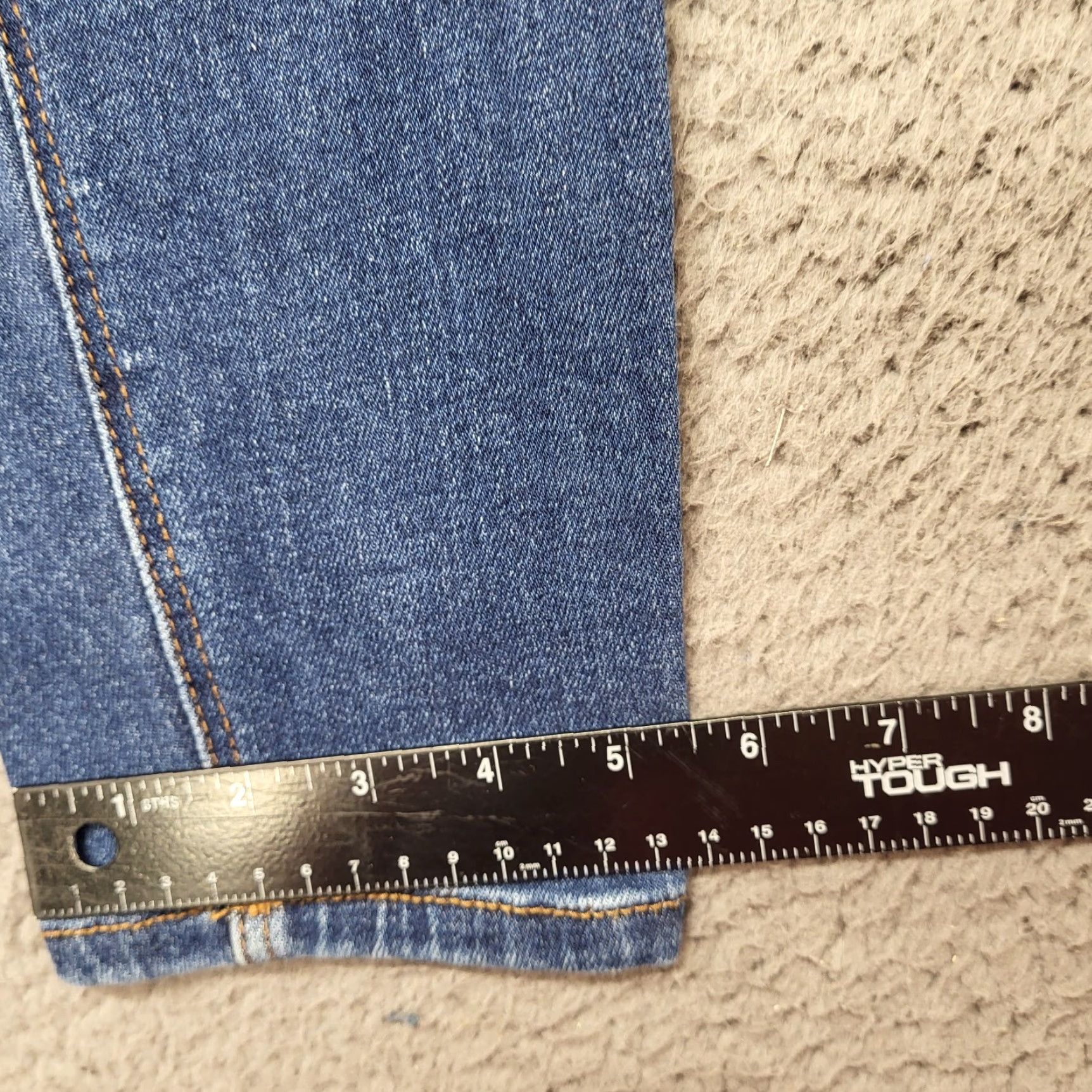 Vintage Wax Jeans Butt I Love You Women's Size 16 Medium Wash Distressed Whiskered Jeans Size 38" / US 16 / IT 52 - 6 Thumbnail