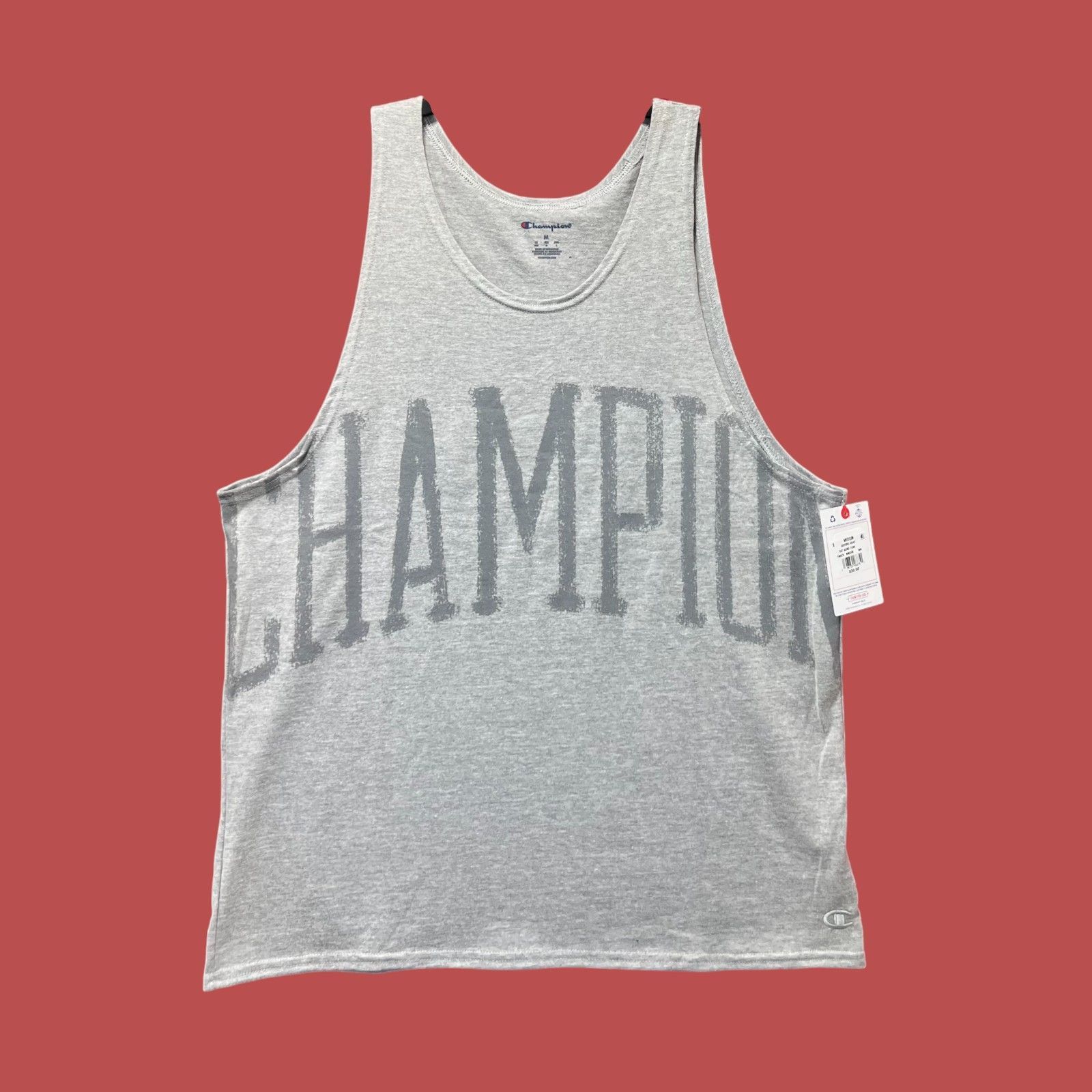 Champion Champion - Men's Round Neck Sleeveless Tank Top - Gray - Med Size US M / EU 48-50 / 2 - 4 Thumbnail