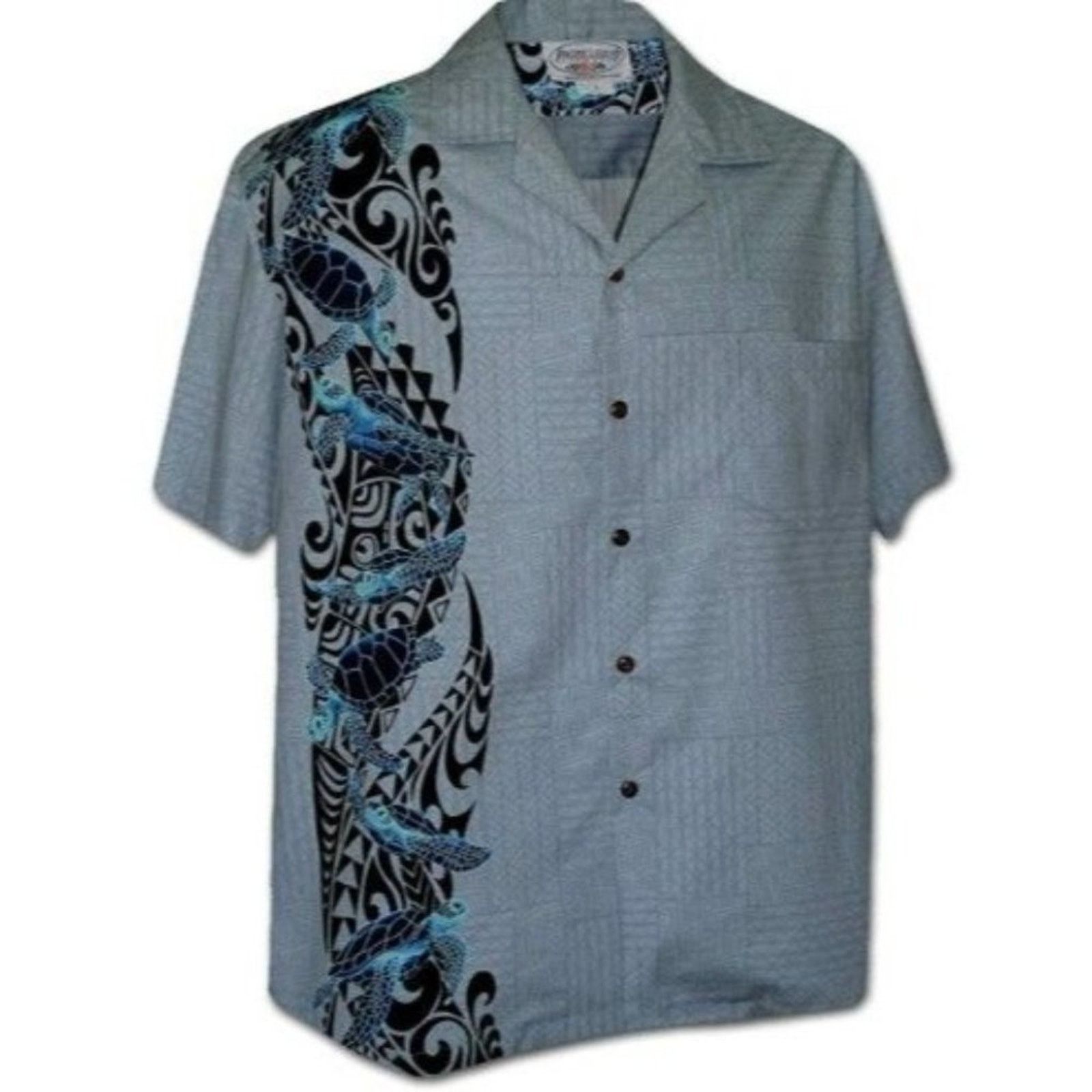 Pacific Legend Pacific Legend Hawaiian Honu Single Panel Aloha Shirts Slate Size US L / EU 52-54 / 3 - 1 Thumbnail