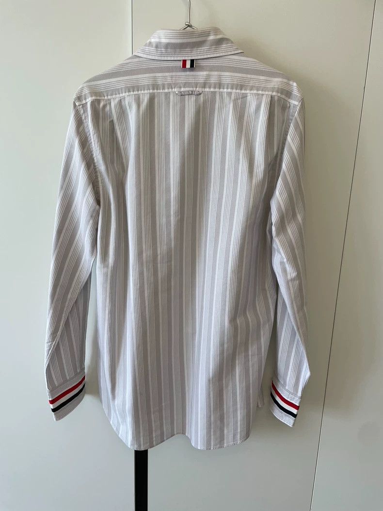 Thom Browne Thom Browne size2 Grey striped shirt Size US M / EU 48-50 / 2 - 2 Thumbnail