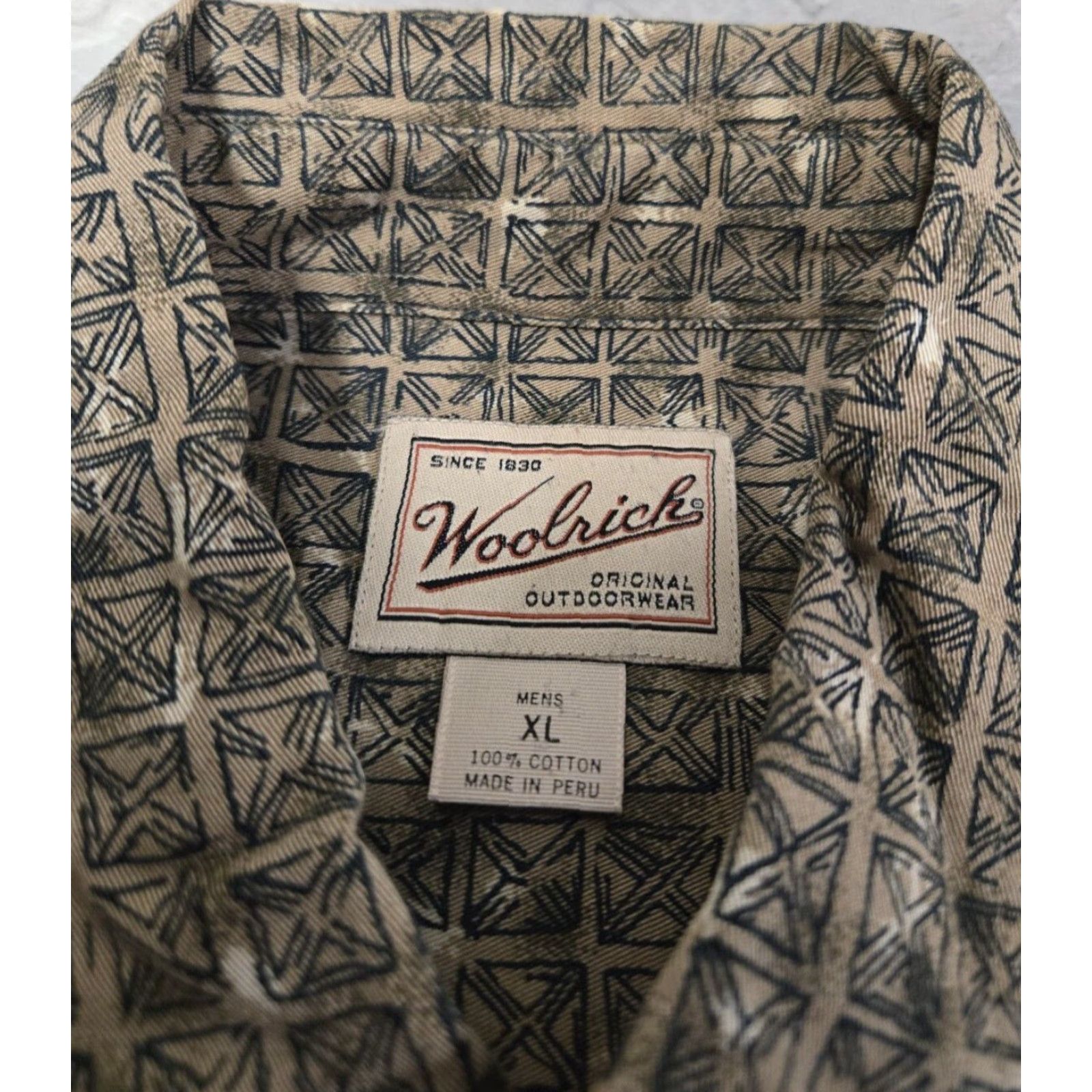 Vintage VINTAGE Woolrich Shirt Mens XL Button Up Geometric Outdoors Long Sleeve Size US XL / EU 56 / 4 - 3 Thumbnail