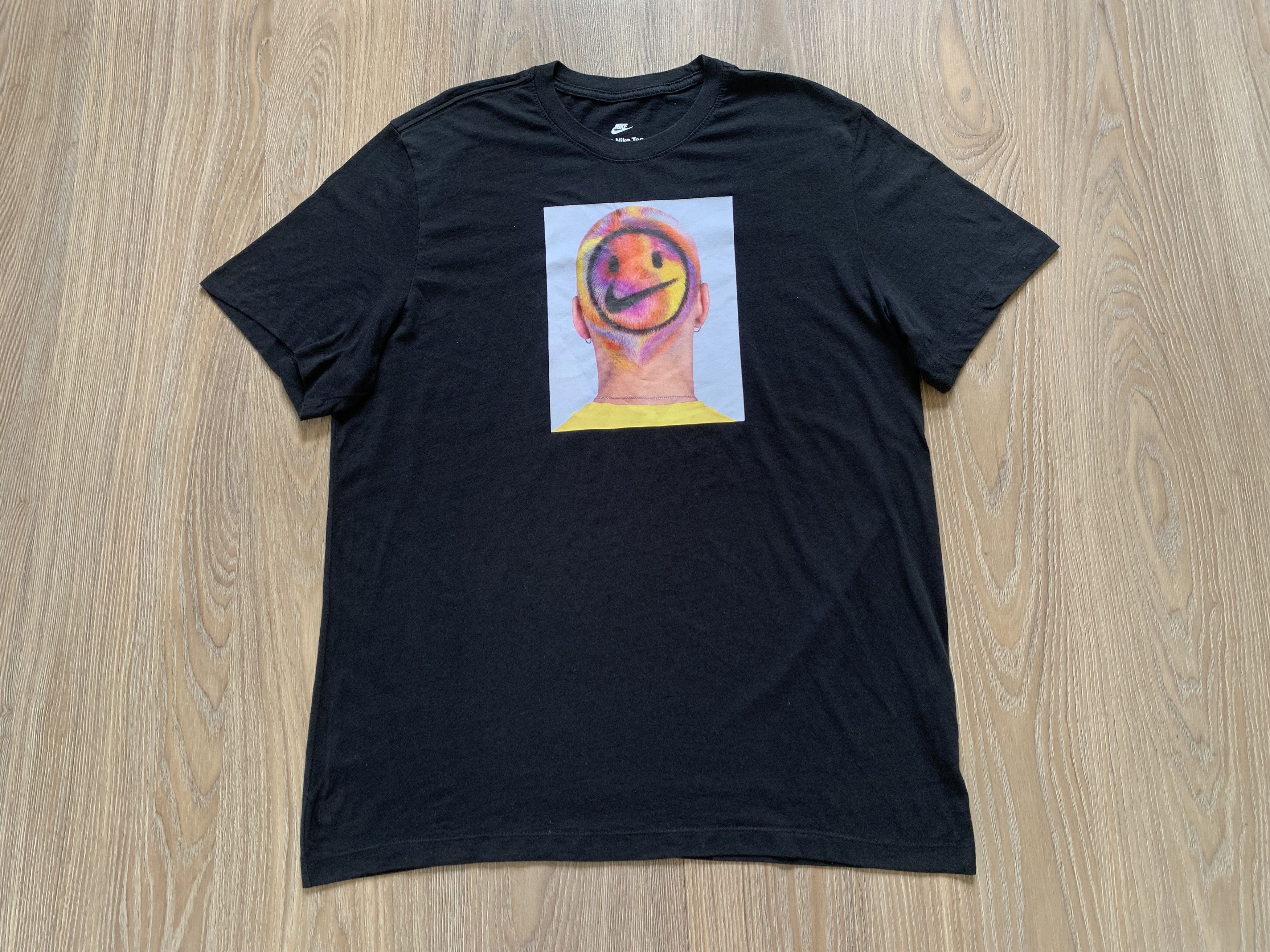 Nike The Nike Tee Smiley Face Humor Black Cotton Printed T Shirt Size US XL / EU 56 / 4 - 2 Thumbnail