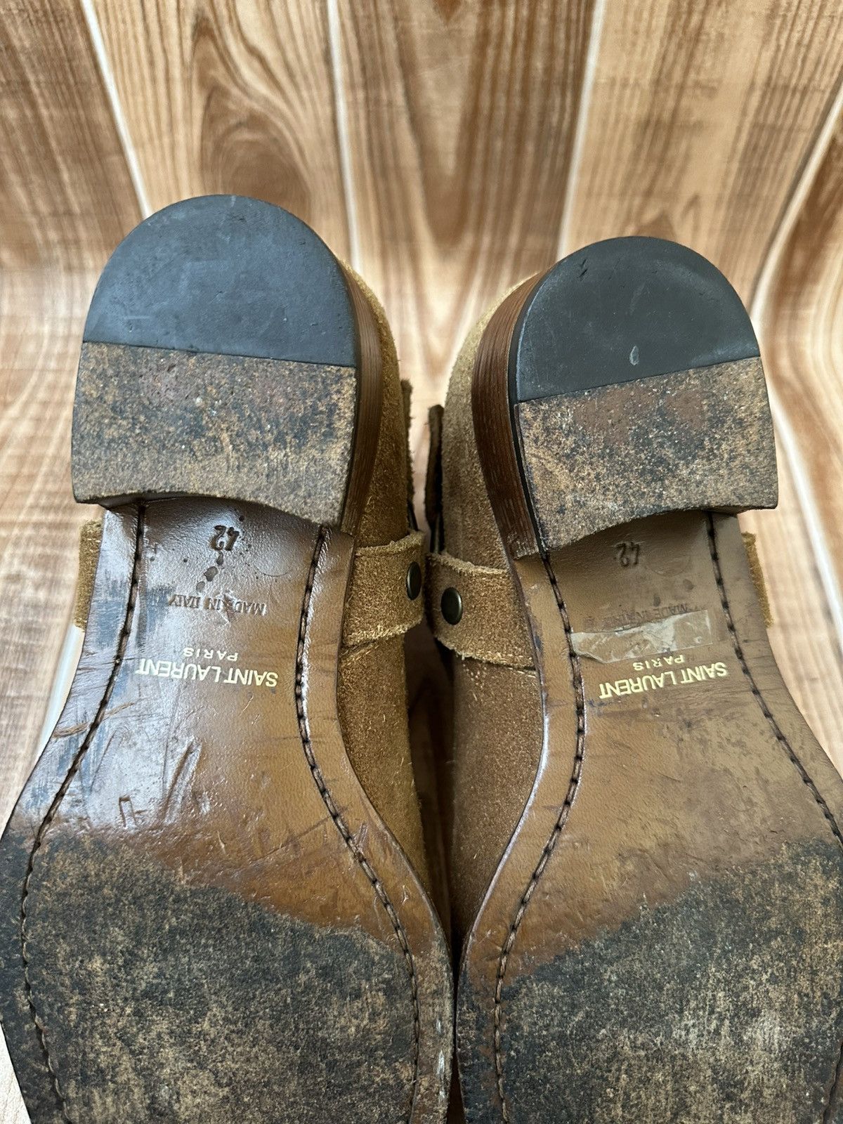 Saint Laurent Paris Hedi Slimane Saint Laurent Wyatt Harness Camel suede Boots Size US 9 / EU 42 - 24 Thumbnail