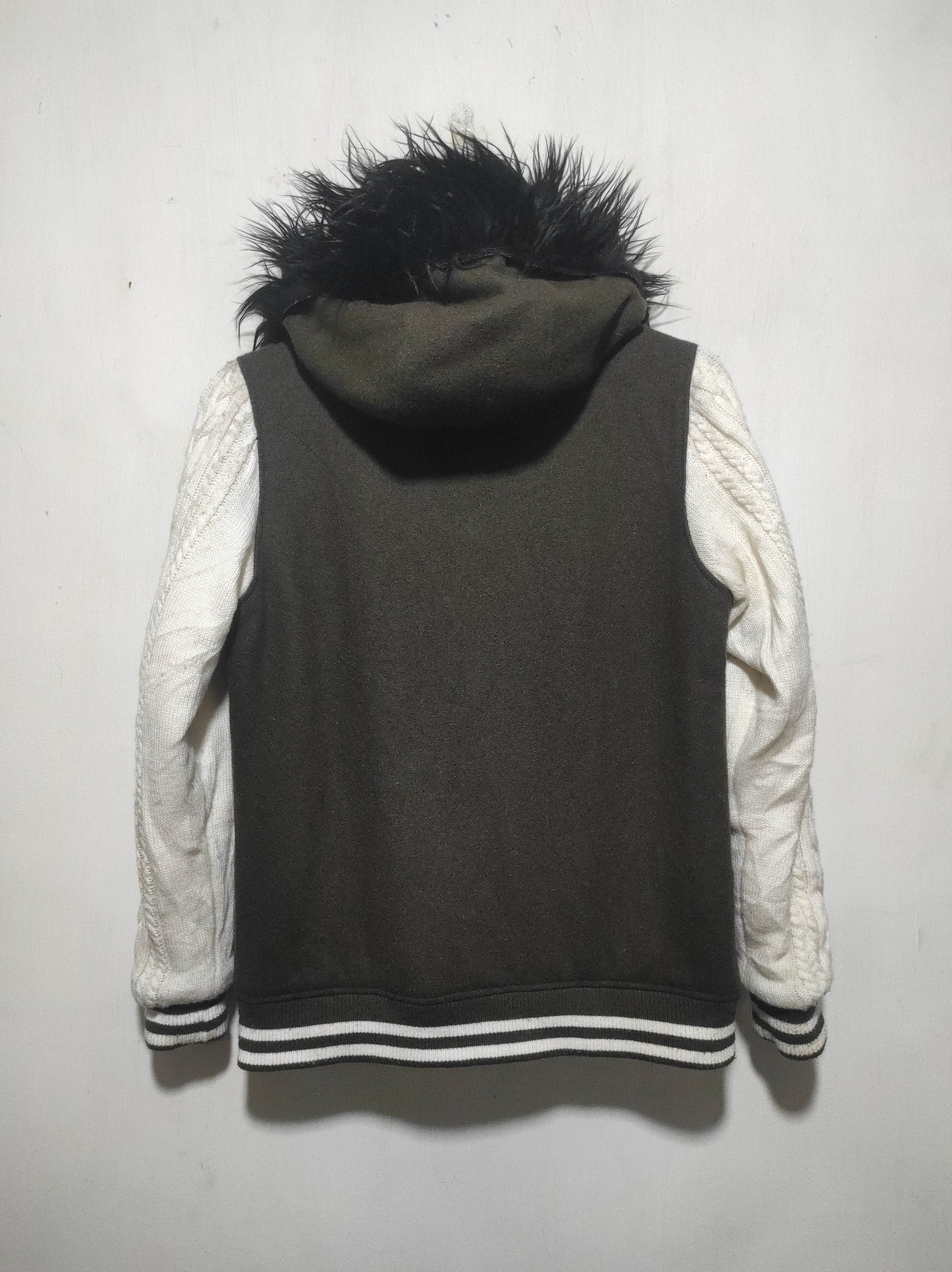 Japanese Brand INHERIT Wool mix Knit double Zp Fur Hoodie ifsix LGB style Size US S / EU 44-46 / 1 - 11 Thumbnail