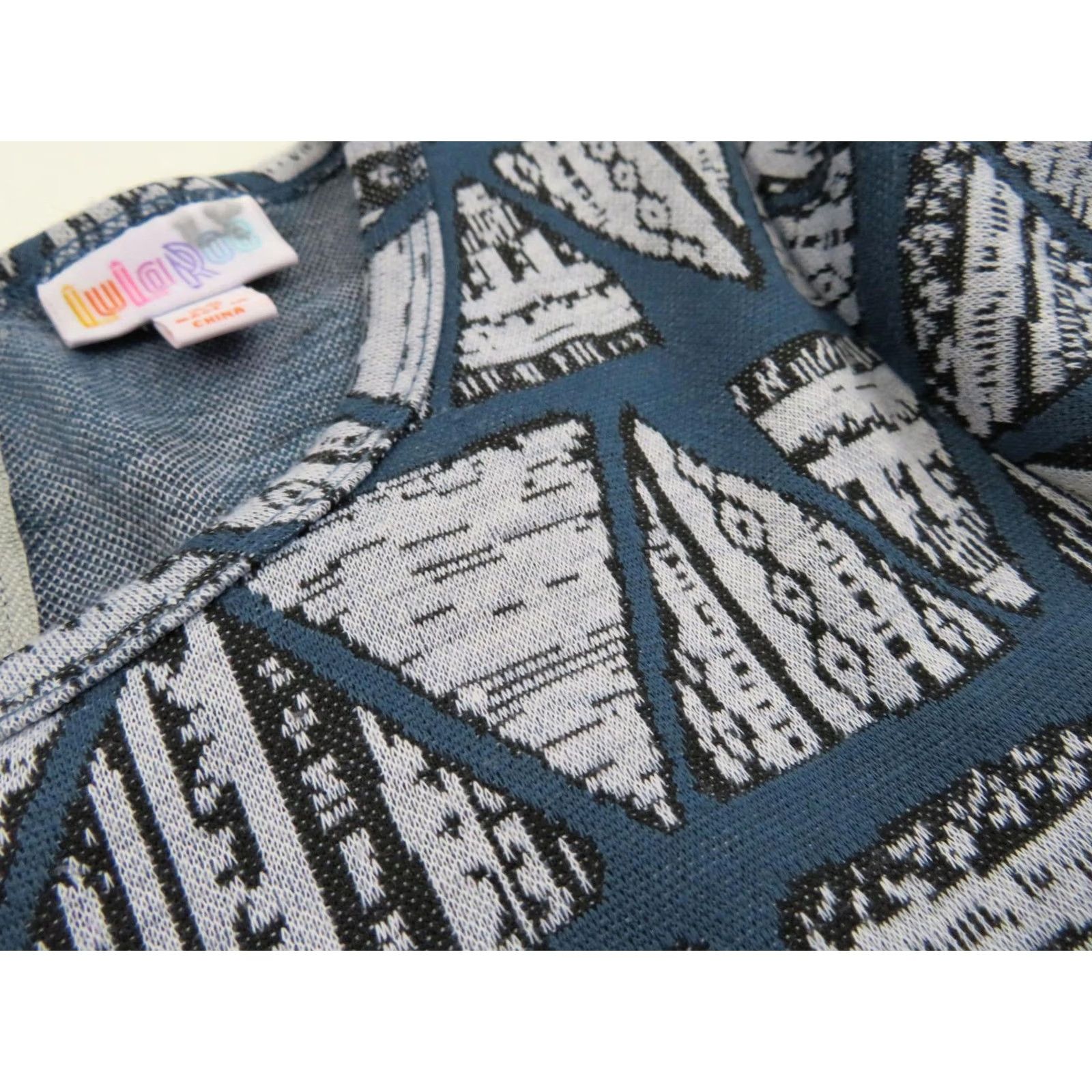 Vintage LULAROE Amelia Dress XS Jacquard Blue Unicorn Triangle A-Line Dress Womens XS Size XS / US 0-2 / IT 36-38 - 5 Thumbnail