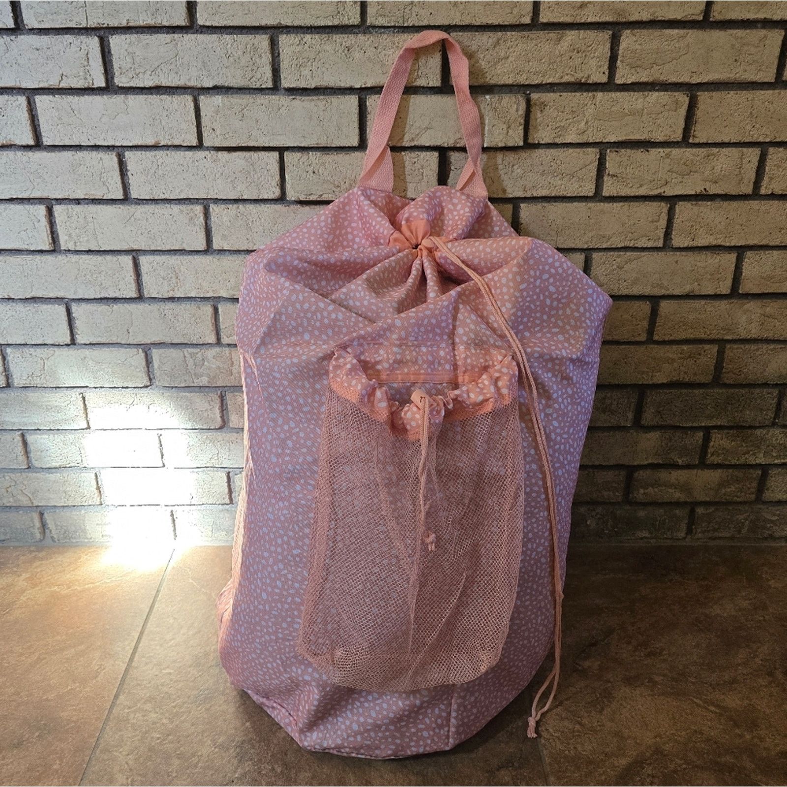 Other Peach White Detailed Long Storage Backpack Size ONE SIZE - 1 Thumbnail