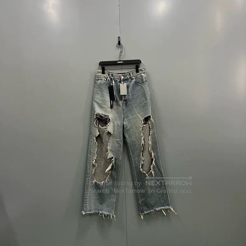 Balenciaga Balenciaga size S Distressed Destroyed Denim Jeans Size US 27 - 1 Thumbnail