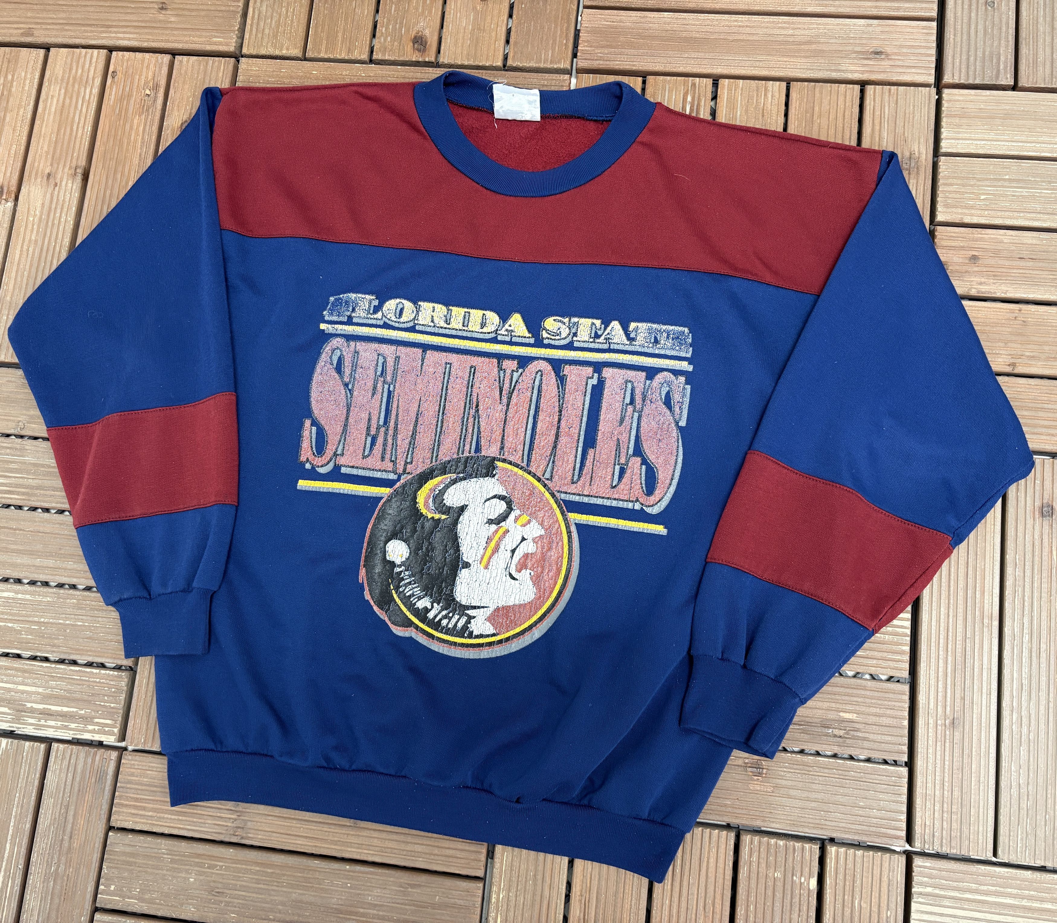 Vintage Florida State Seminoles Vintage Blue Crewneck Sweater Size US M / EU 48-50 / 2 - 2 Thumbnail