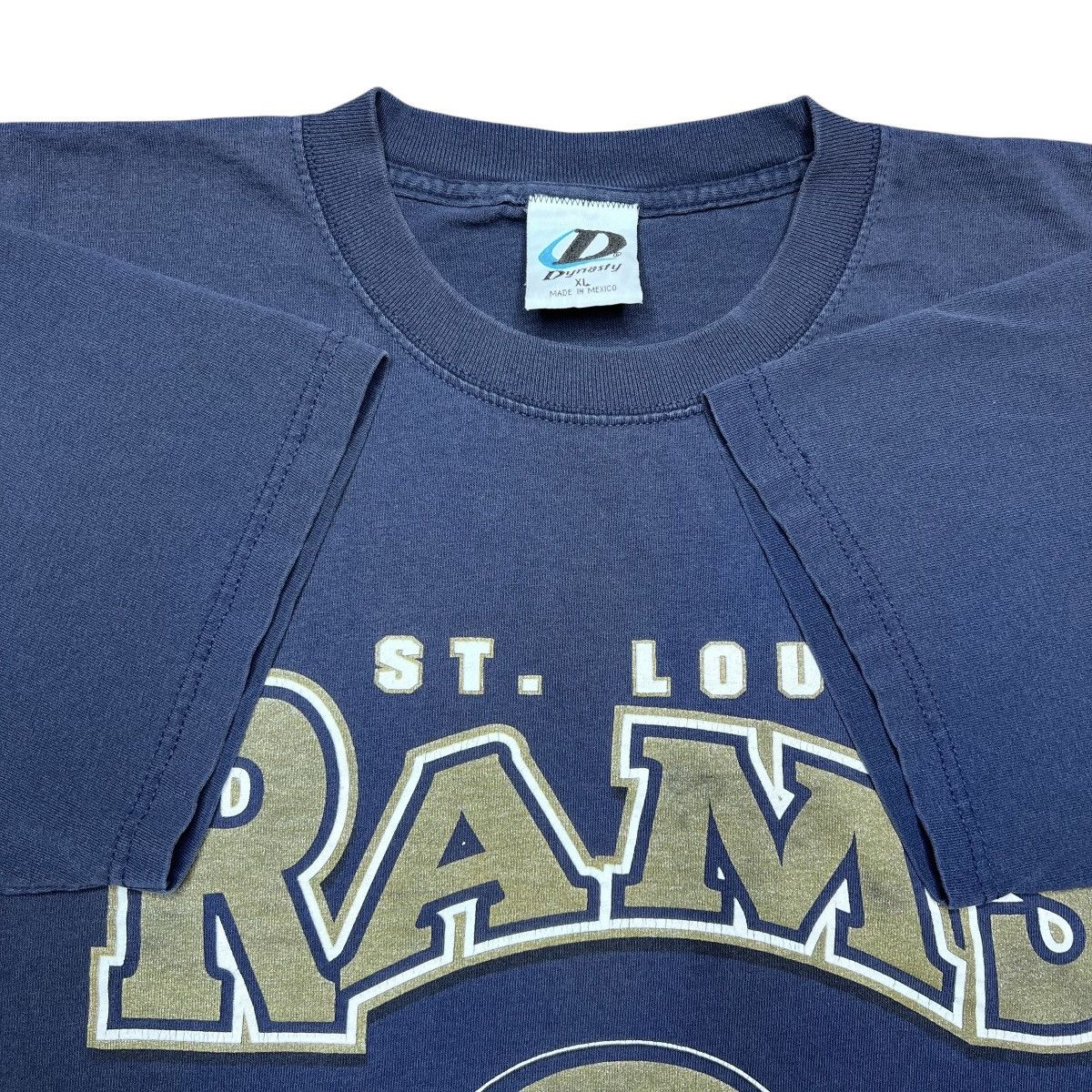 NFL × Vintage Vintage 1990s NFL St. Louis Rams Spell Out 3D Graphic Tee Size US XL / EU 56 / 4 - 2 Thumbnail
