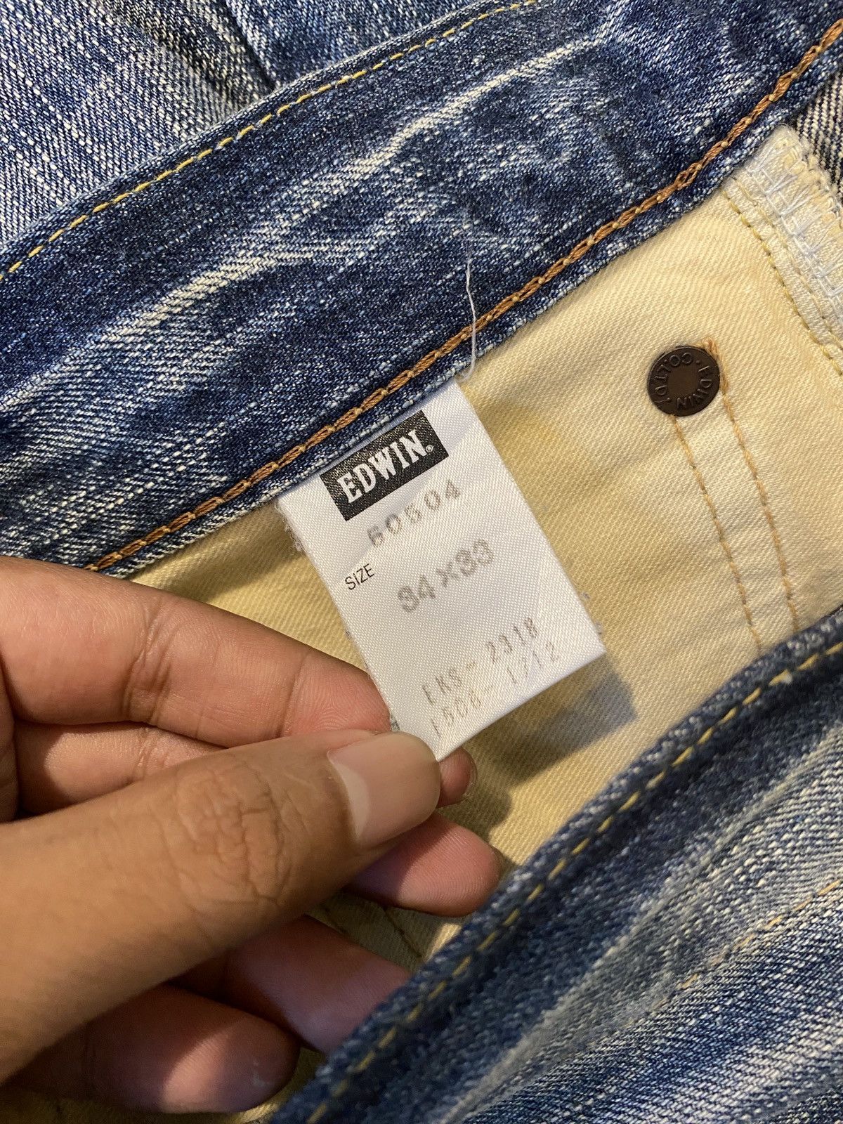 Edwin Edwin Japan Selvedge Washed Blue Denim Vintage Size US 34 / EU 50 - 13 Thumbnail