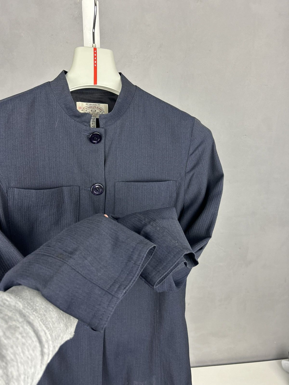 Armani Armani Jeans Women’s Navy Minimalist Blazer Made in Italy Size M / US 6-8 / IT 42-44 - 5 Thumbnail
