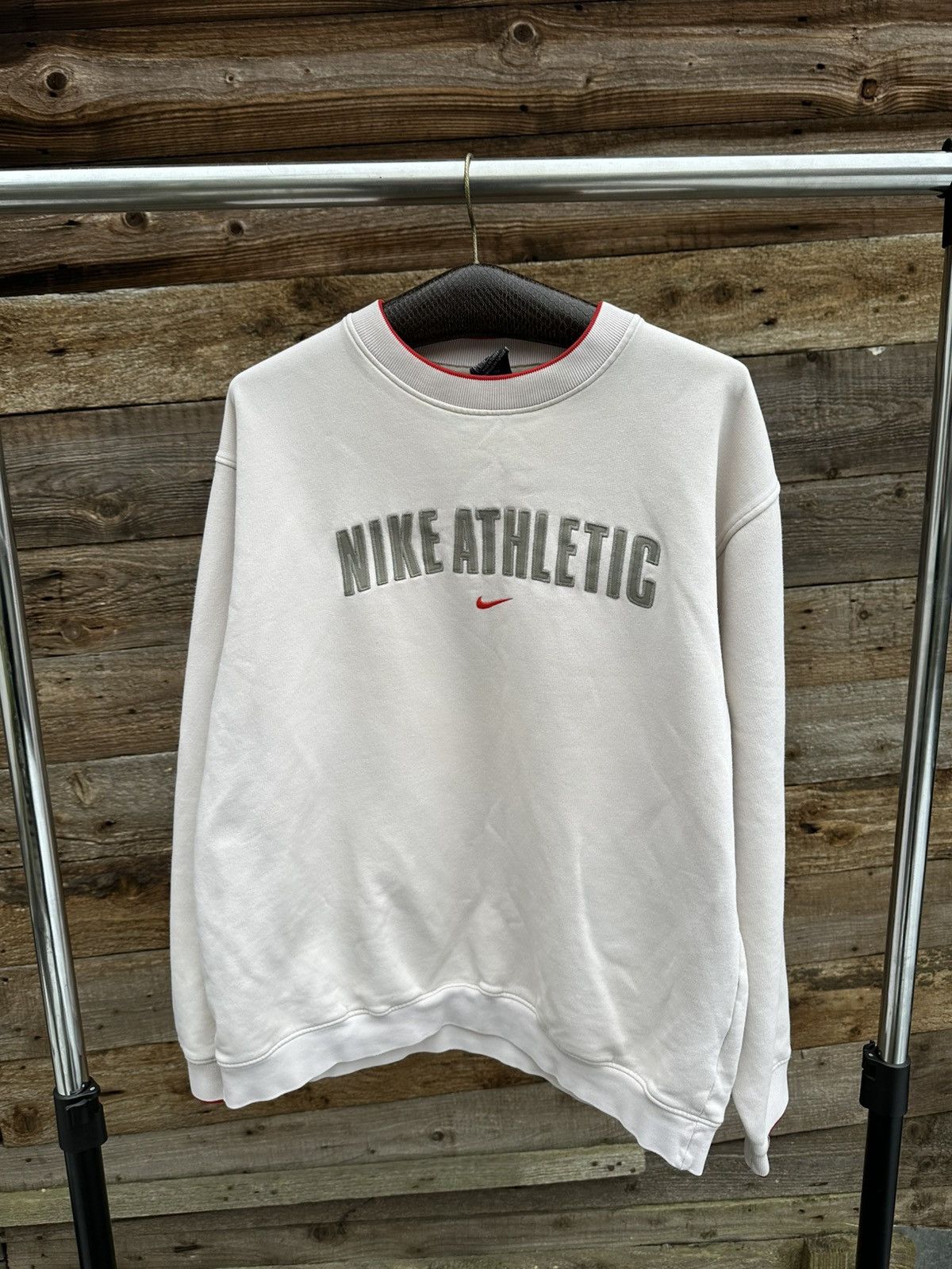 Nike × Vintage Vintage Nike Athletic Spell Out Sweatshirt USA Size US L / EU 52-54 / 3 - 2 Thumbnail