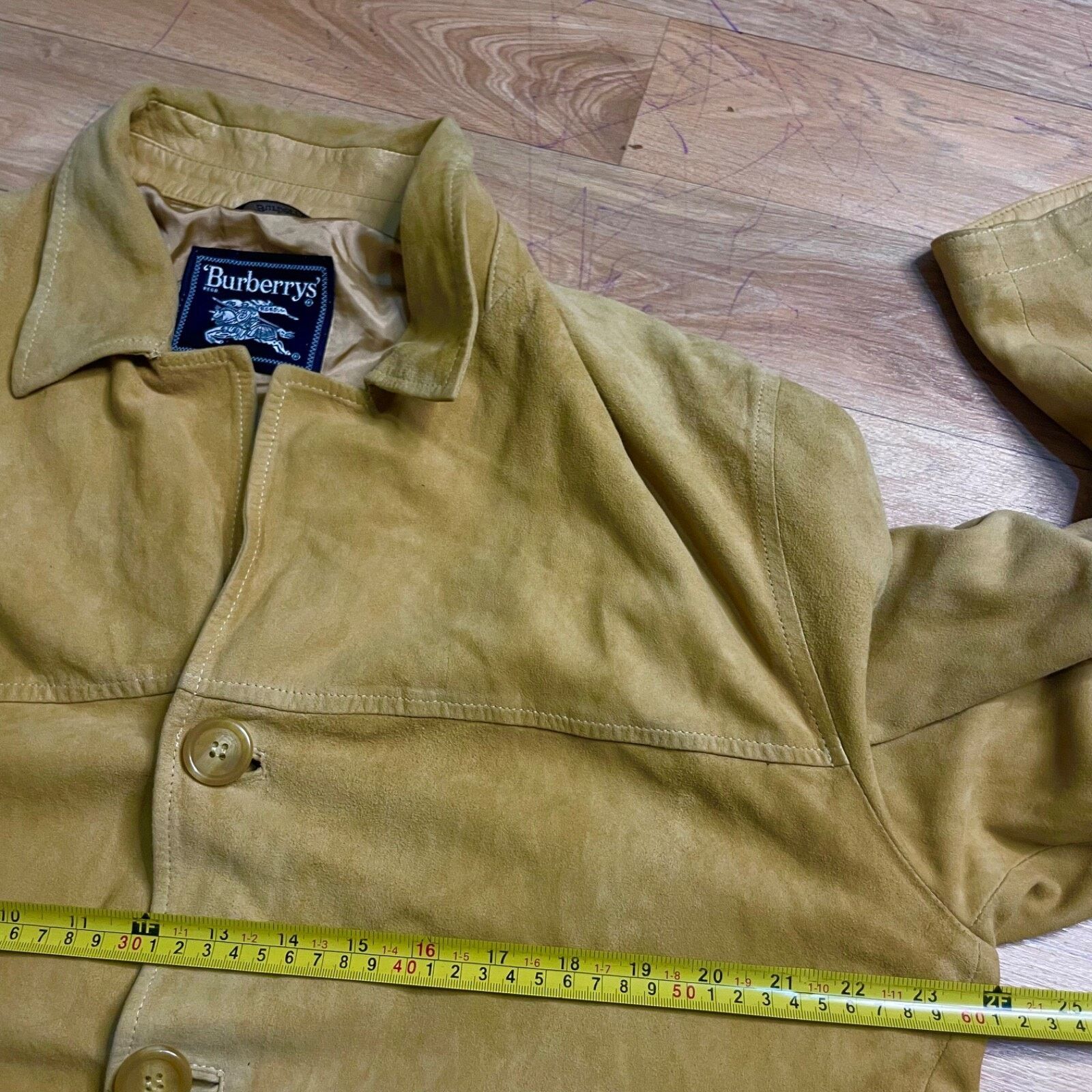 Burberry Vintage BURBERRY's Jacket coat SUEDE LEATHER BEIGE size L XL Size US XL / EU 56 / 4 - 16 Thumbnail