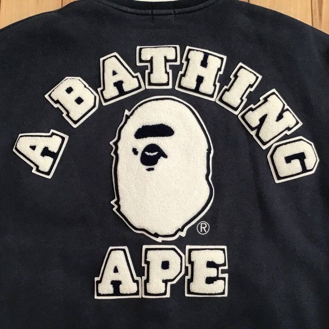 Bape × Nigo BAPE college logo sweat varsity jacket a bathing ape NIGO Size US L / EU 52-54 / 3 - 5 Thumbnail