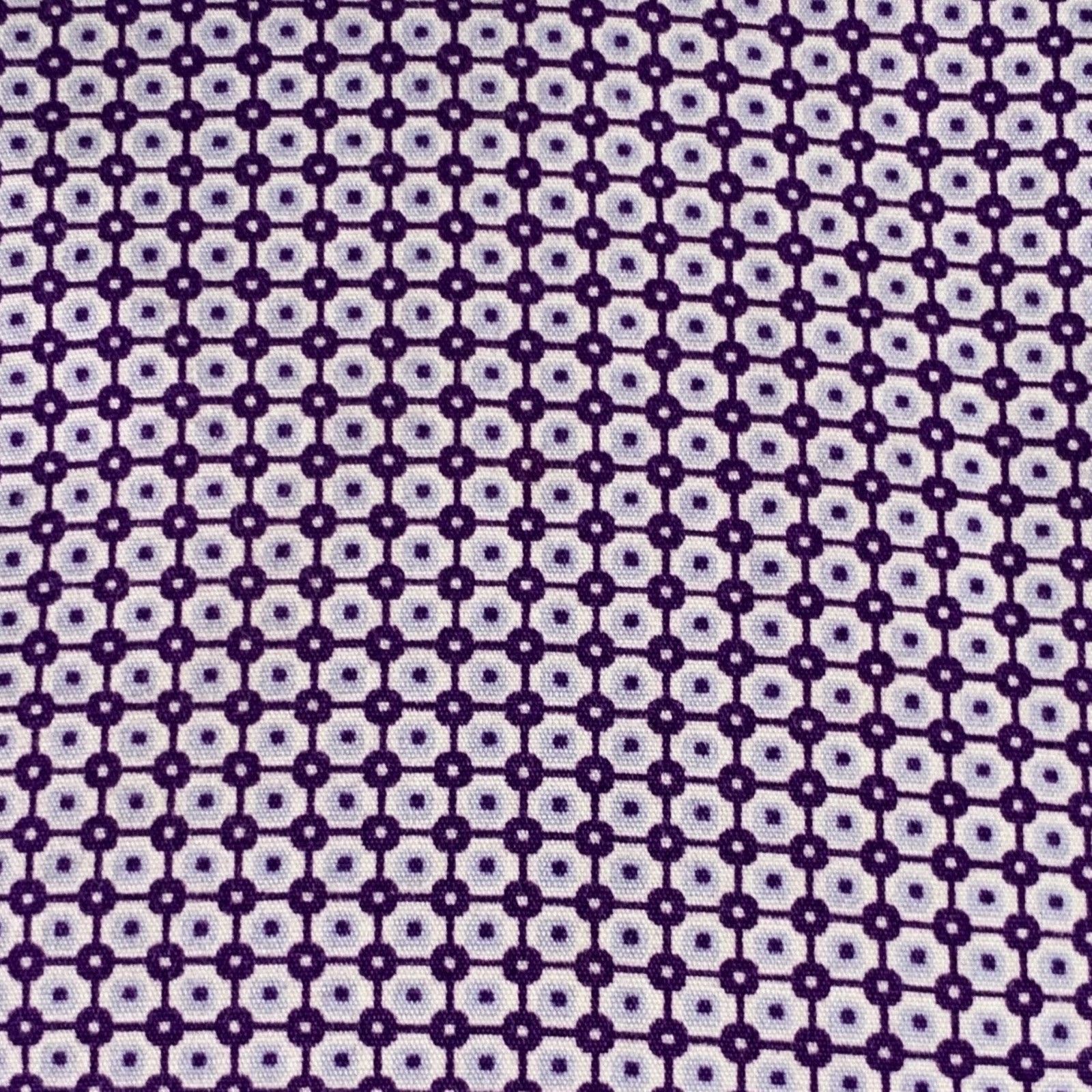 BUGATCHI BUGATCHI Size M Purple White Dots Cotton Long Sleeve Shirt Size US M / EU 48-50 / 2 - 2 Thumbnail