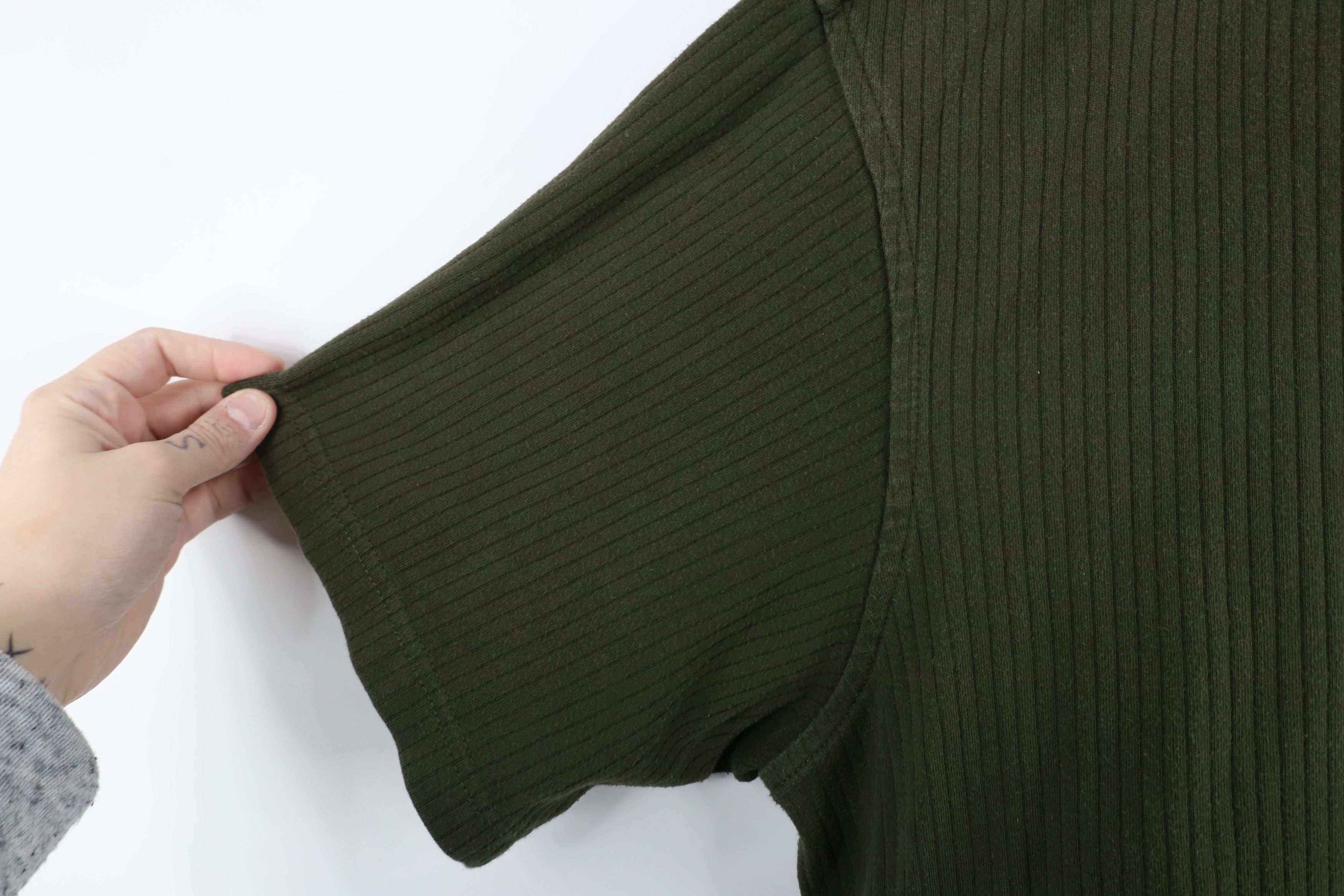 Vintage Vintage 90s Streetwear Ribbed Short Sleeve Henley T-Shirt Size US XXL / EU 58 / 5 - 7 Thumbnail