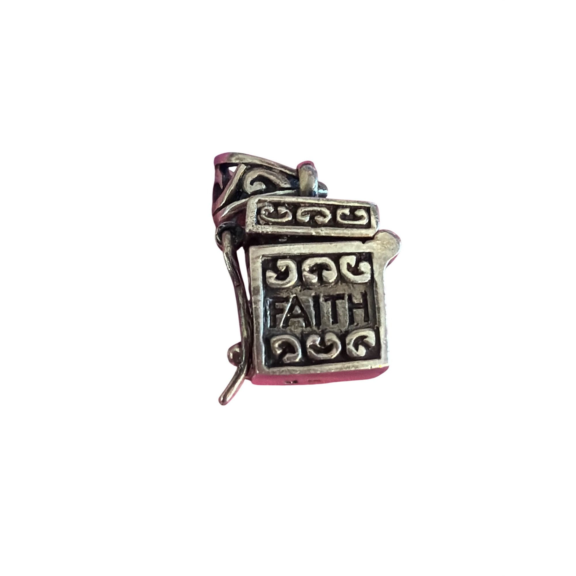 Other Sterling Silver 925 Faith Hope Love Prayer Box Charm Pendant Size ONE SIZE - 3 Thumbnail