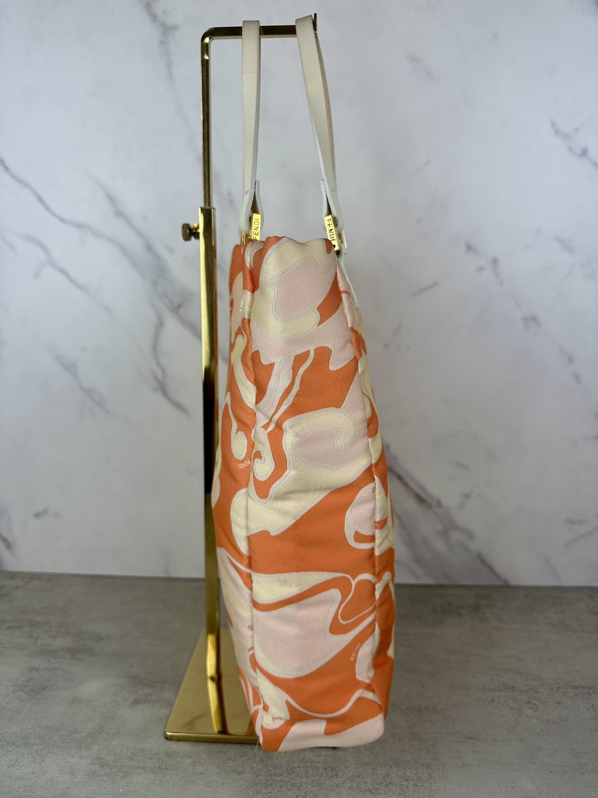 Fendi Fendi Orange Swirl Tote Size ONE SIZE - 7 Thumbnail