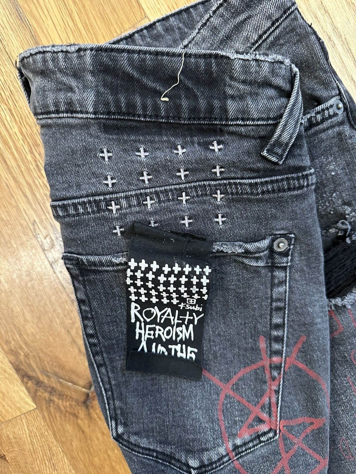 Ksubi Ksubi Plain Faded Black Denim Jeans Size 31 Size US 31 - 4 Thumbnail
