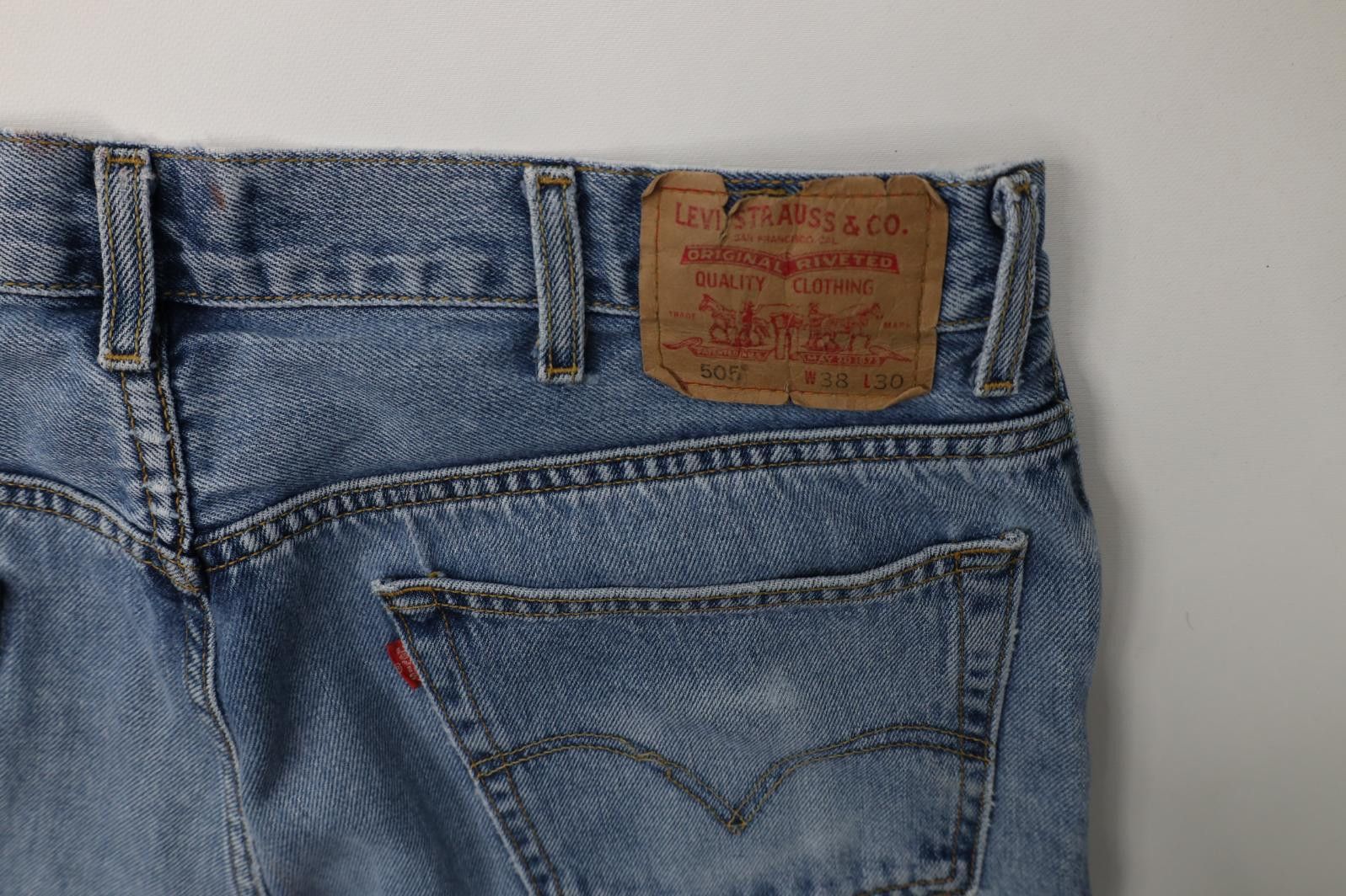 Levi's Vintage Y2K 2003 Levis 505 Regular Straight Leg Denim Jeans Size US 38 / EU 54 - 18 Thumbnail