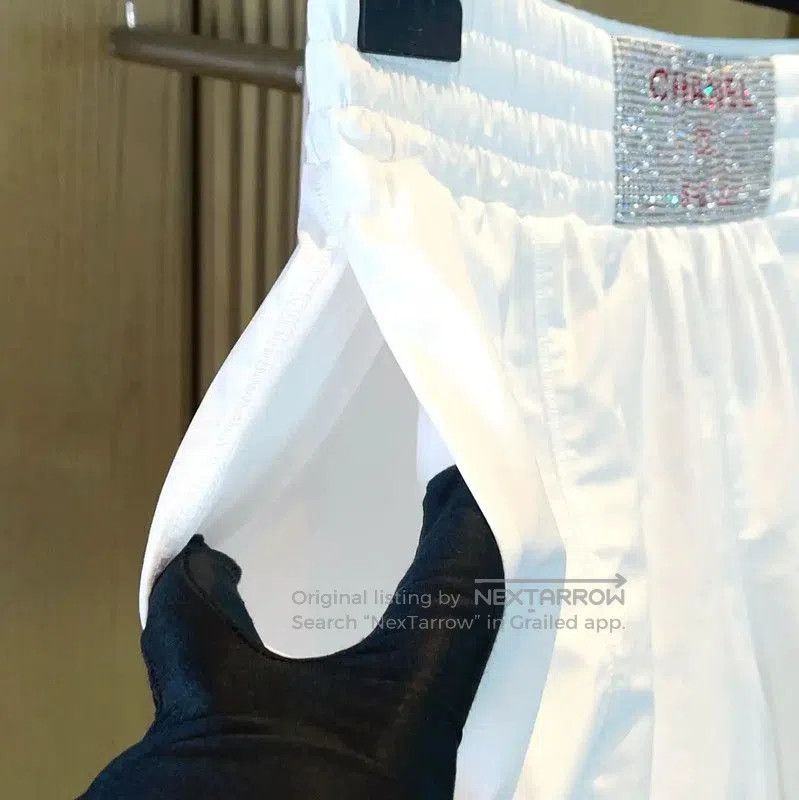 Chanel Chanel White Cotton Women's Shorts . Size 23" - 5 Thumbnail