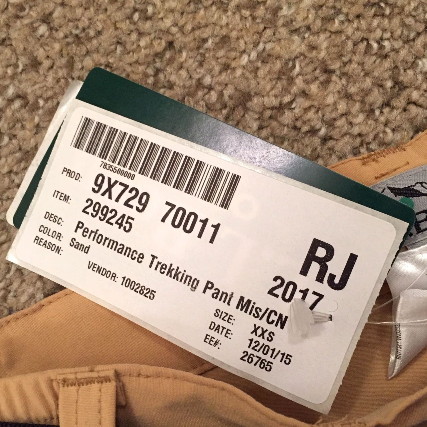 Vintage LL Bean Performance Trekking Pant Womens XXS Beige Belted Pant Chino Straight 27.5in Inseam Casual Size 24" / US 00 / IT 34 - 3 Thumbnail
