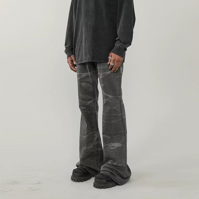 Jean × Vintage Washed Flared Ripple Design Jeans Size US 29 - 1 Thumbnail