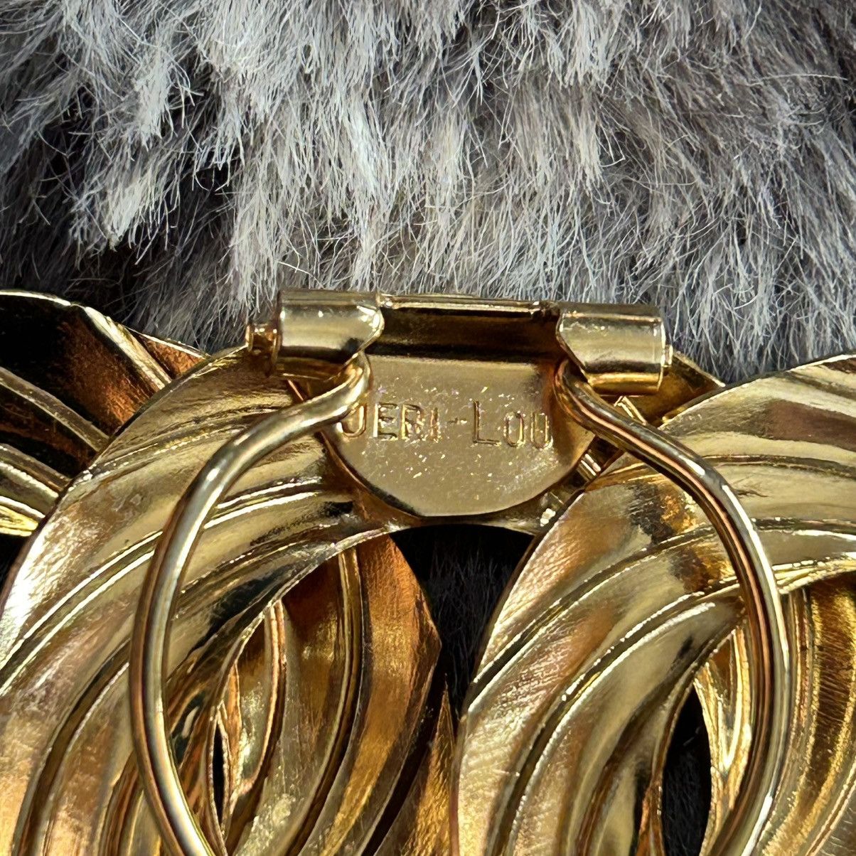 Vintage Vintage Jeri-Lou triple textured wreath gold scarf clip Size ONE SIZE - 3 Thumbnail