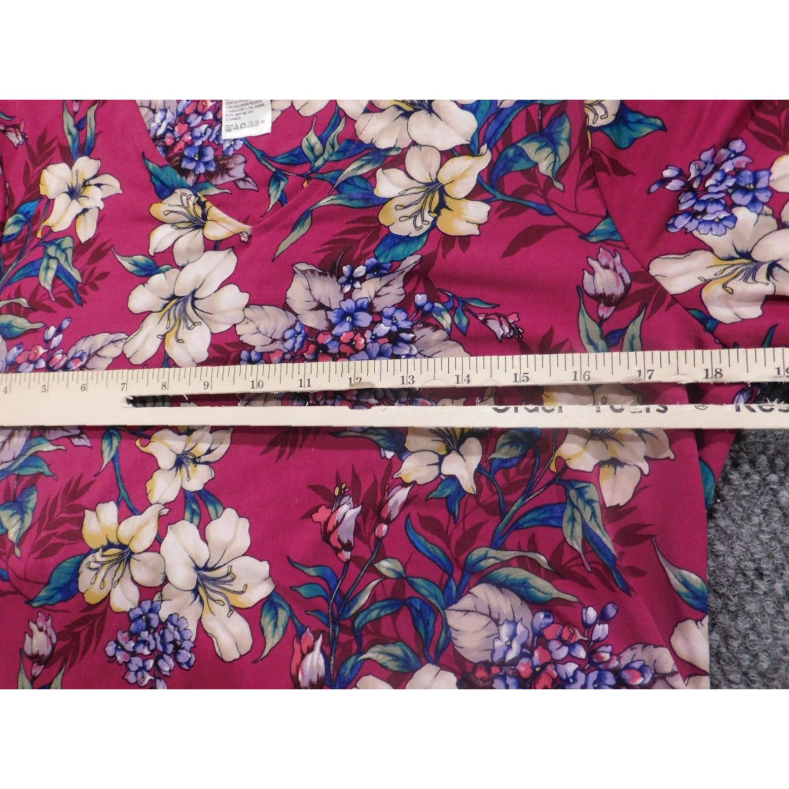 Vintage Chicos Blouse Shirt Womens Red Floral Chief Designer Crew Neck Short Sleeve Pullover Knit Stretch Breathable Classic 1 Size Regular Vintage No Size XS / US 0-2 / IT 36-38 - 6 Thumbnail