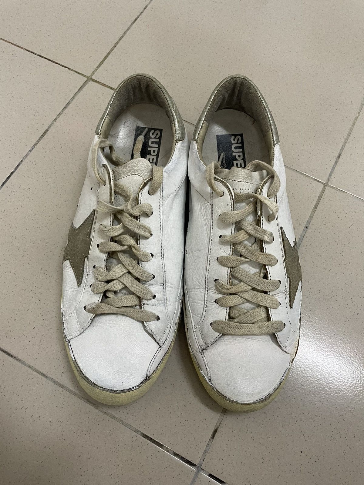 Vintage GGDB superstar distressed / repaired shoes | Grailed