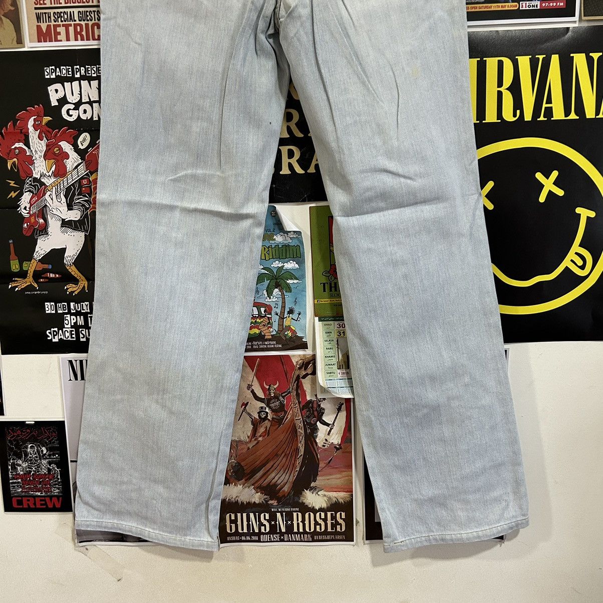 Designer Vintage Lois Co.Ltd. Washed Blue Spain Brand Denim Size US 31 - 15 Thumbnail