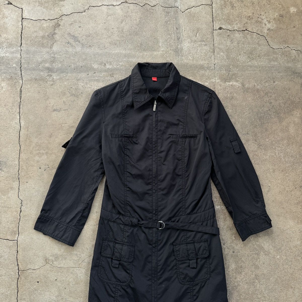 Esprit 2000's Espirit Nylon Maxi Coat Dress Size S / US 4 / IT 40 - 3 Thumbnail