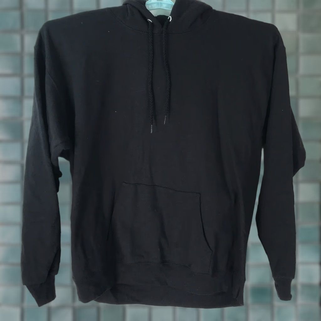 Hanes Hanes Ecosmart Mens Regular Long Sleeves Casual Black Pullover Hoodie Size Large Size US L / EU 52-54 / 3 - 1 Thumbnail