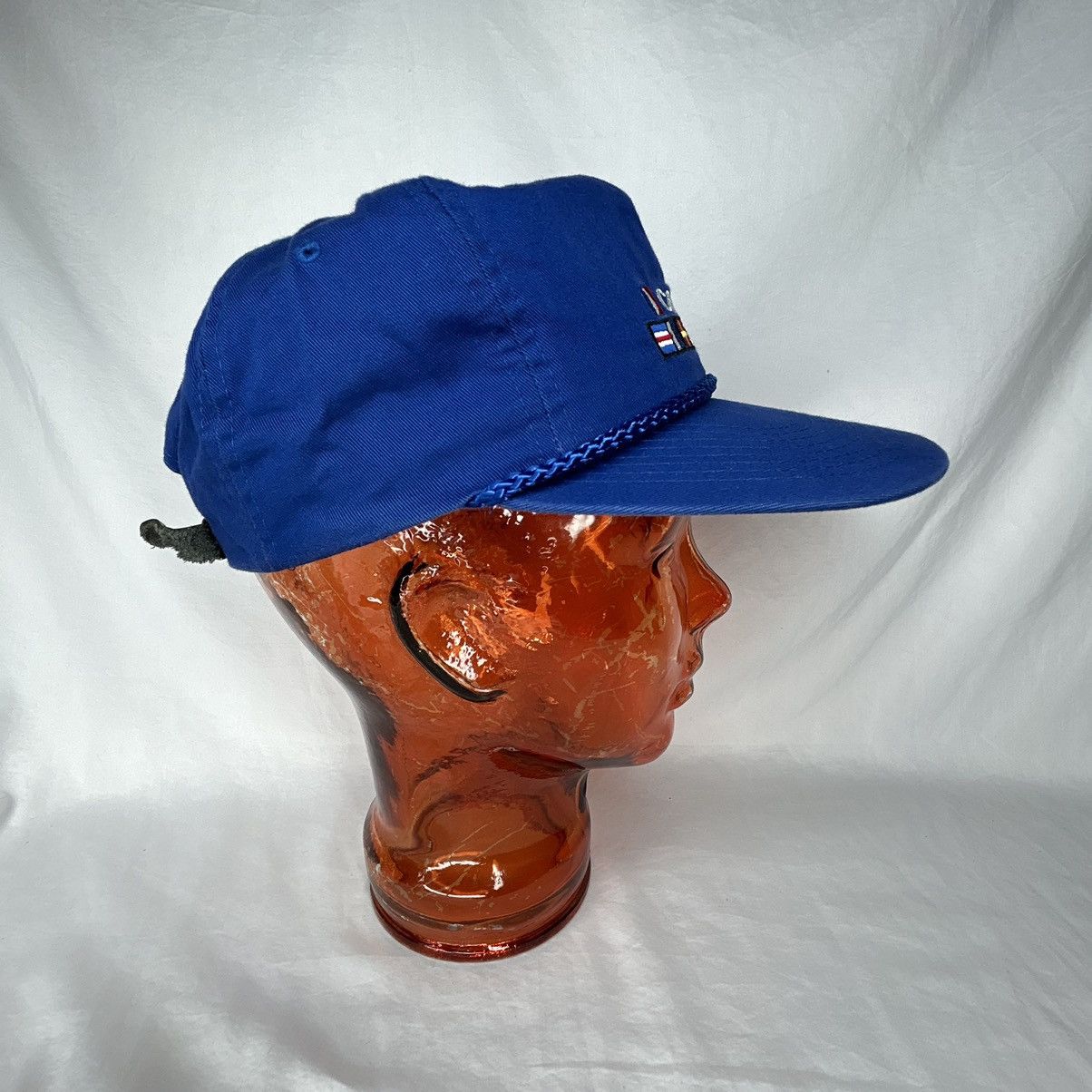 Vintage Vtg 90’s Carnival Cruise Blue Leather Strapback Hat Size ONE SIZE - 3 Thumbnail