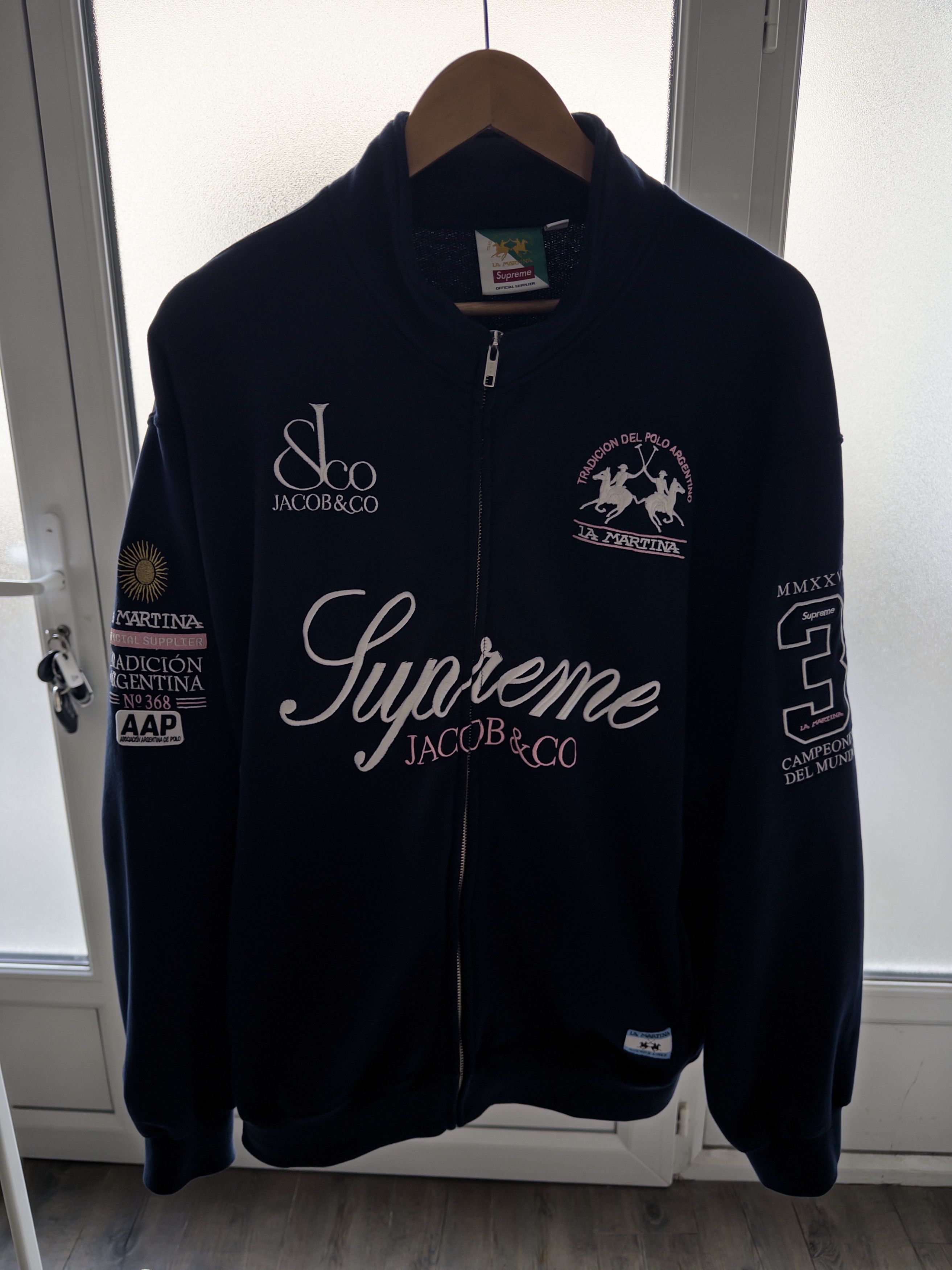 La Martina × Supreme La Martine Jacob & Co Supreme Zip up navy