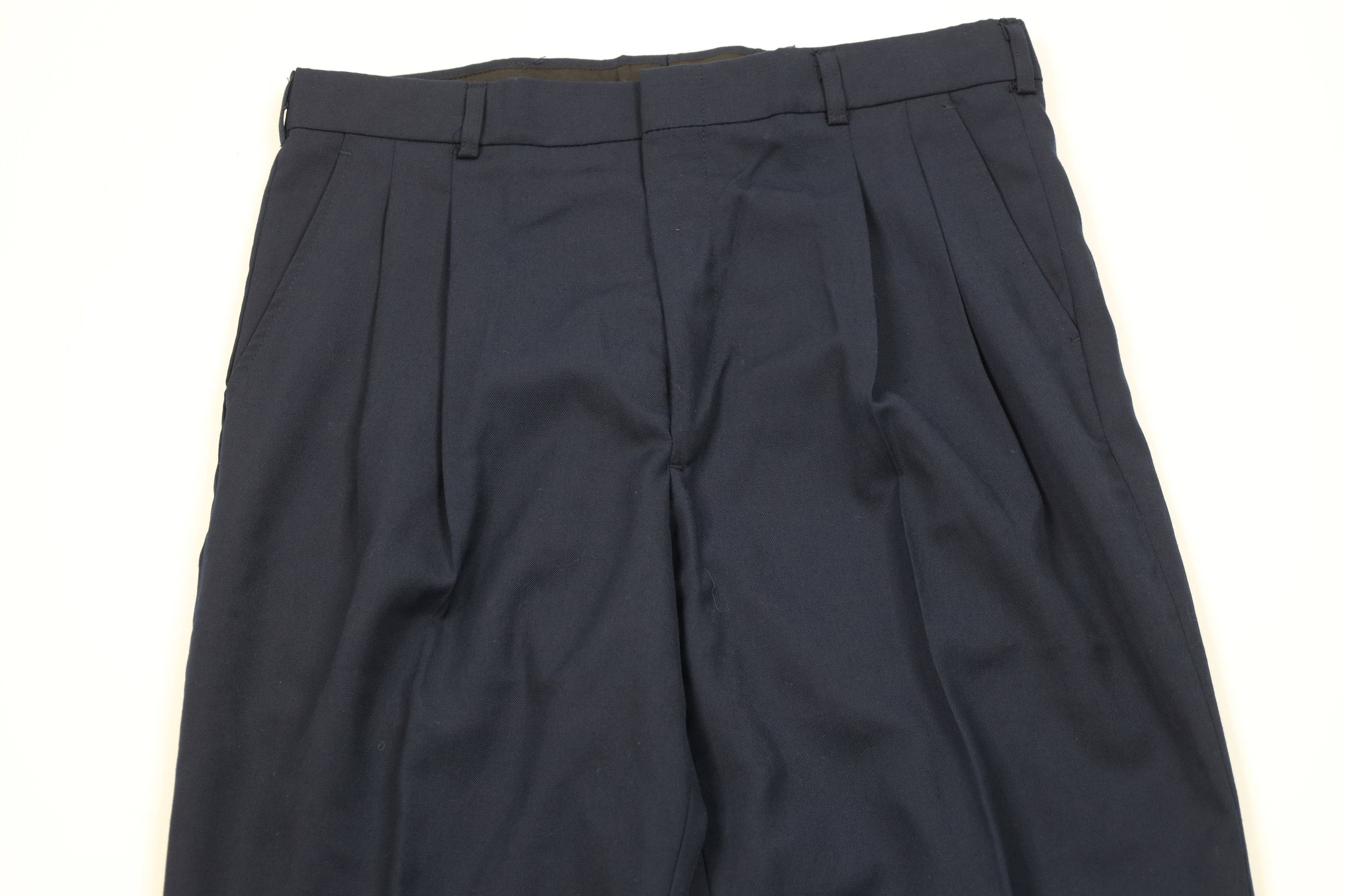Vintage Vintage 90s Streetwear Knit Wide Leg Chino Pants Blue Size US 32 / EU 48 - 2 Thumbnail