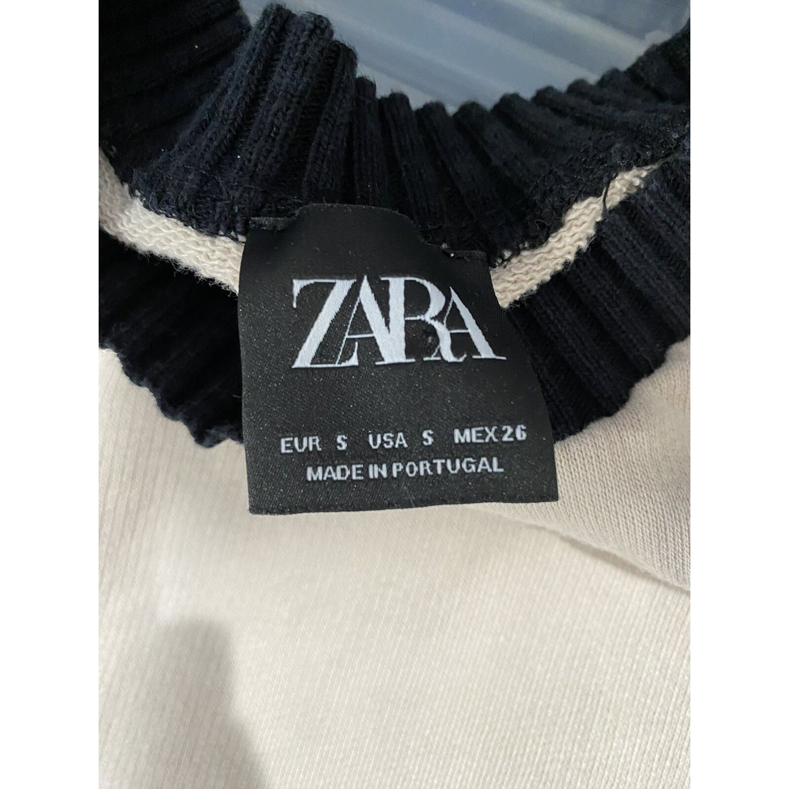 Zara ZARA Oversized Knit Puff Denim Sleeves Crew Neck S A001643 Size S / US 4 / IT 40 - 6 Thumbnail