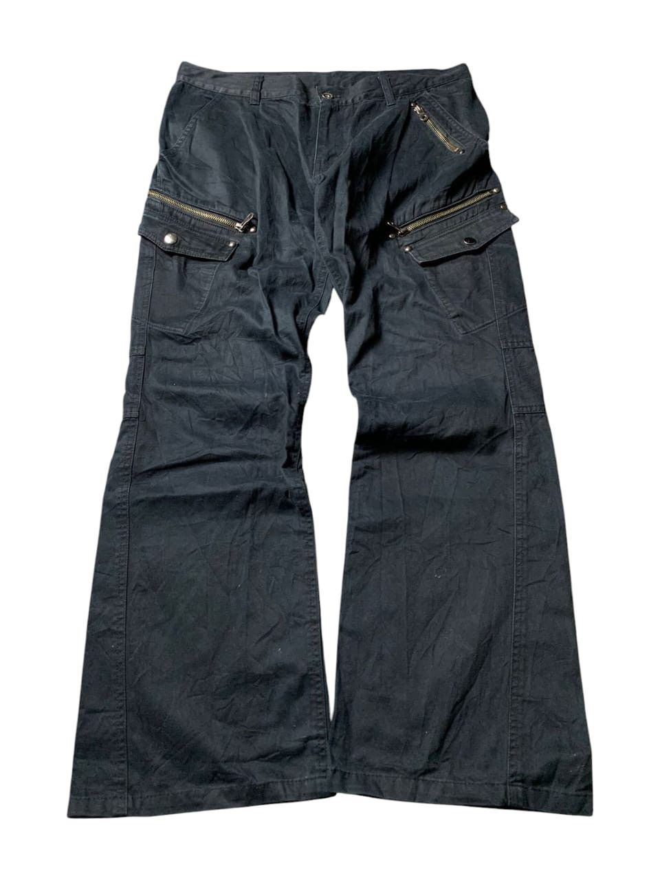If Six Was Nine SEMANTIC DESIGN BONDAGE PUNK FLARE BOOTCUT FADED