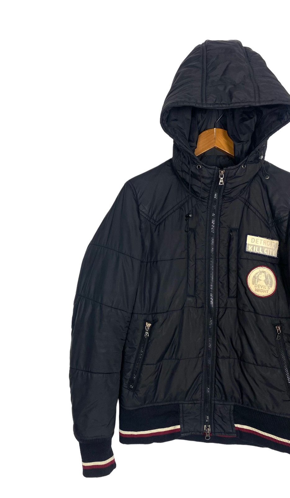 Hysteric Glamour Vtg Hysteric Glamour " Detroit kill city " Puffer Hoodies Size US S / EU 44-46 / 1 - 2 Thumbnail