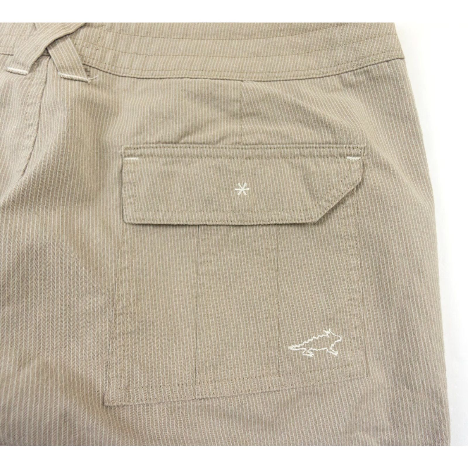 Vintage Horny Toad Womens Shorts 10 Beige Cotton Polyester Flat Front Bermuda Casual Outdoor 5-Pocket Logo Womens Size 32" / US 10 / IT 46 - 4 Thumbnail