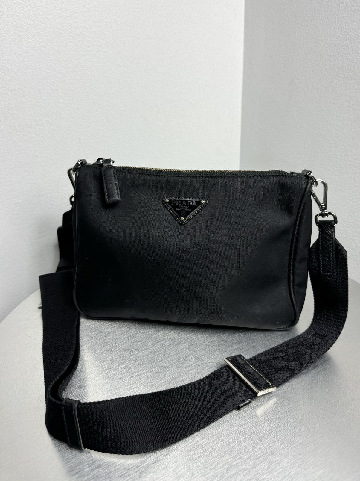 Prada Prada Re-Nylon / Saffiano Shoulder Bag Black Size ONE SIZE - 1 Thumbnail