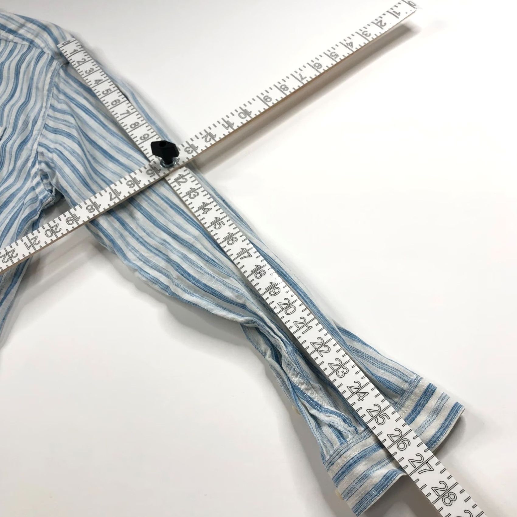 Tommy Bahama Tommy Bahama Relax LINEN XL Button Long Sleeve Striped Casual Shirt Blue Size US XL / EU 56 / 4 - 4 Thumbnail