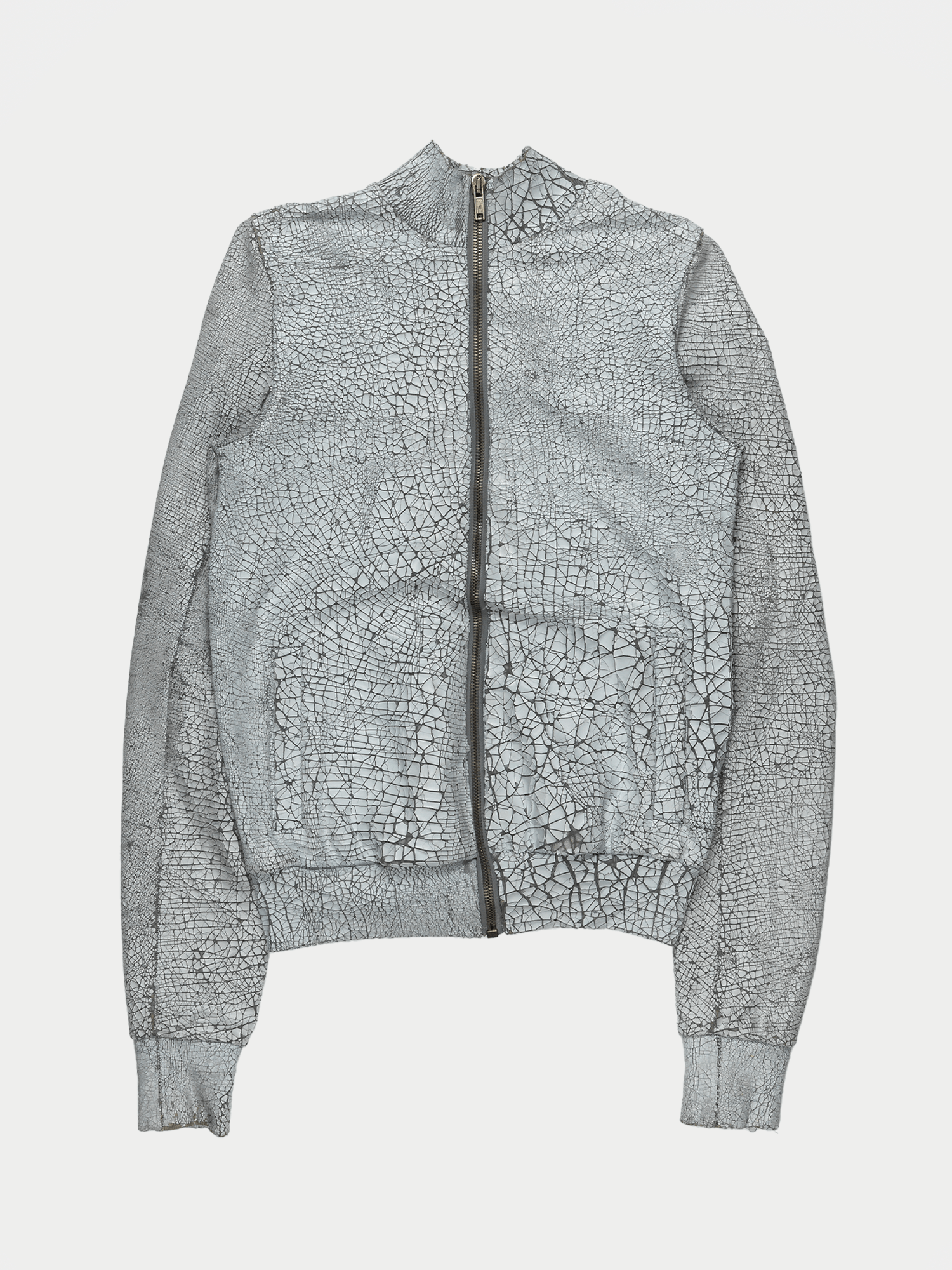 image of Rick Owens Crack Painted Jacket Aw2012 in White, Men's (Size Medium)